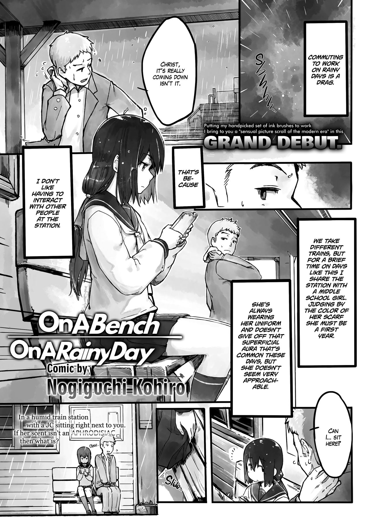 On a Bench, On a Rainy Day [Nogiguchi Kohiro] 1 . On a Bench, On a Rainy Day  - Chapter 1 [Nogiguchi Kohiro] – page 1