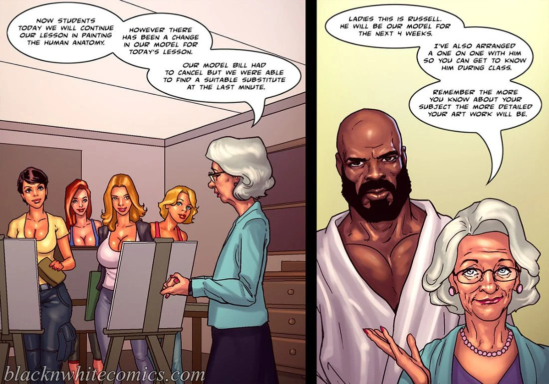 Art Class [BlackNWhiteComics] 1 . Art Class - Chapter 1 [BlackNWhiteComics] – page 2