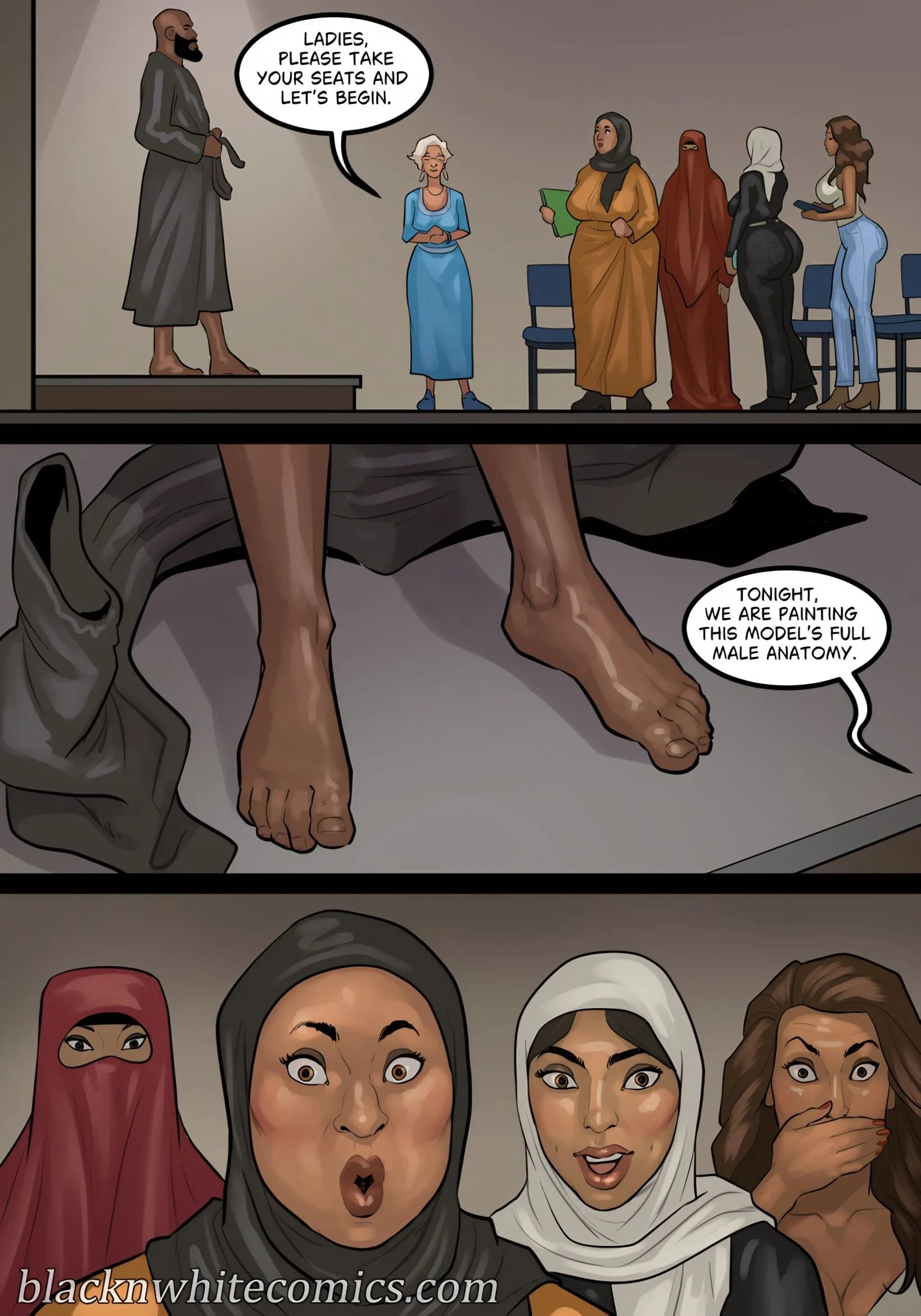 Art Class [BlackNWhiteComics] 3 . Art Class - Chapter 3 [BlackNWhiteComics] – page 7