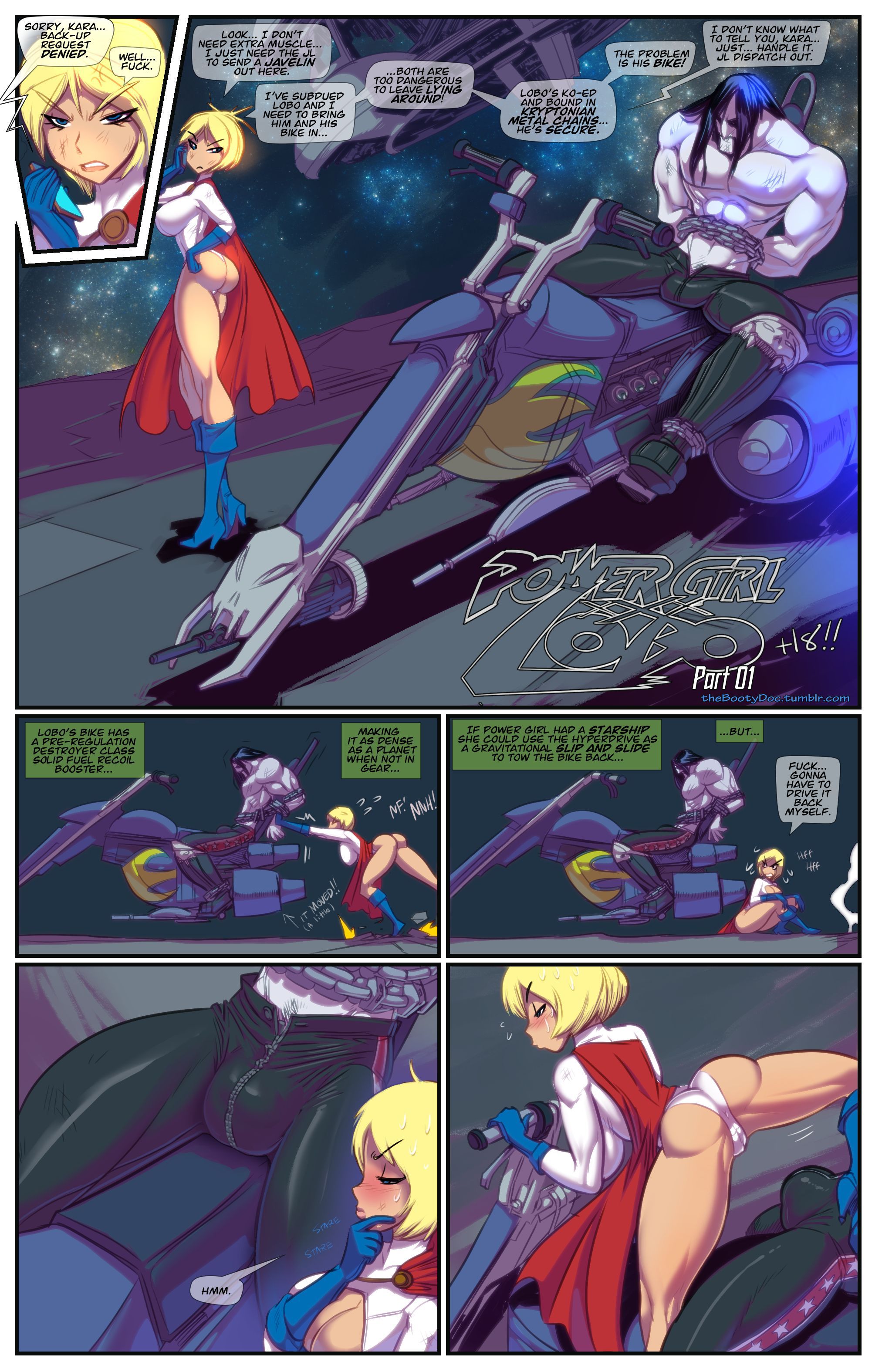 PowerGirl XXX Lobo (Power Girl) [Fred Perry] 1 . PowerGirl XXX Lobo - Chapter 1 (Power Girl) [Fred Perry] – page 1