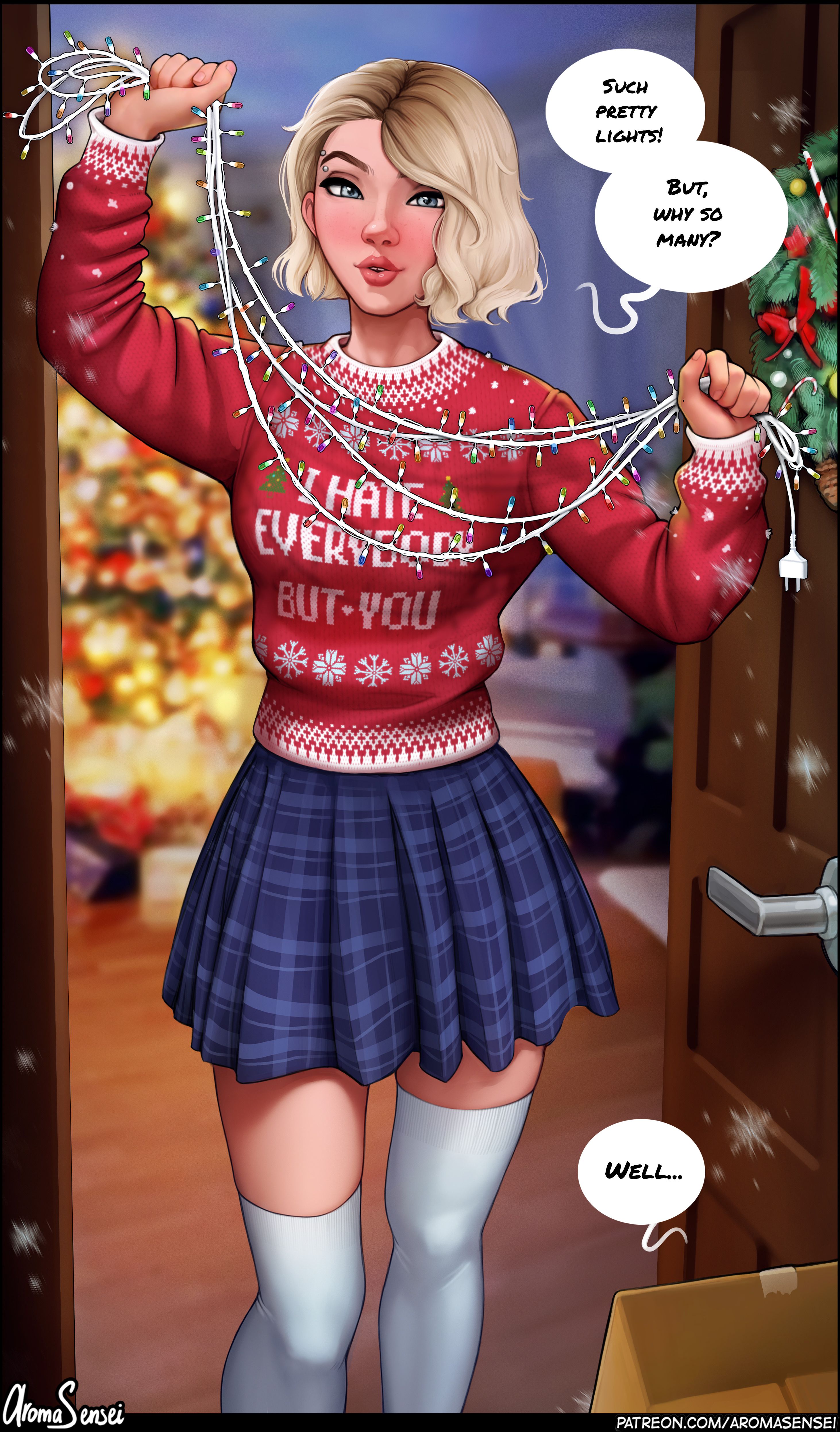 Gwen Celebrates Christmas (Spider-Man) [Aroma Sensei] 1.2 . Gwen Celebrates Christmas - Shemale - Chapter 1 (Spider-Man) [Aroma Sensei] – page 2
