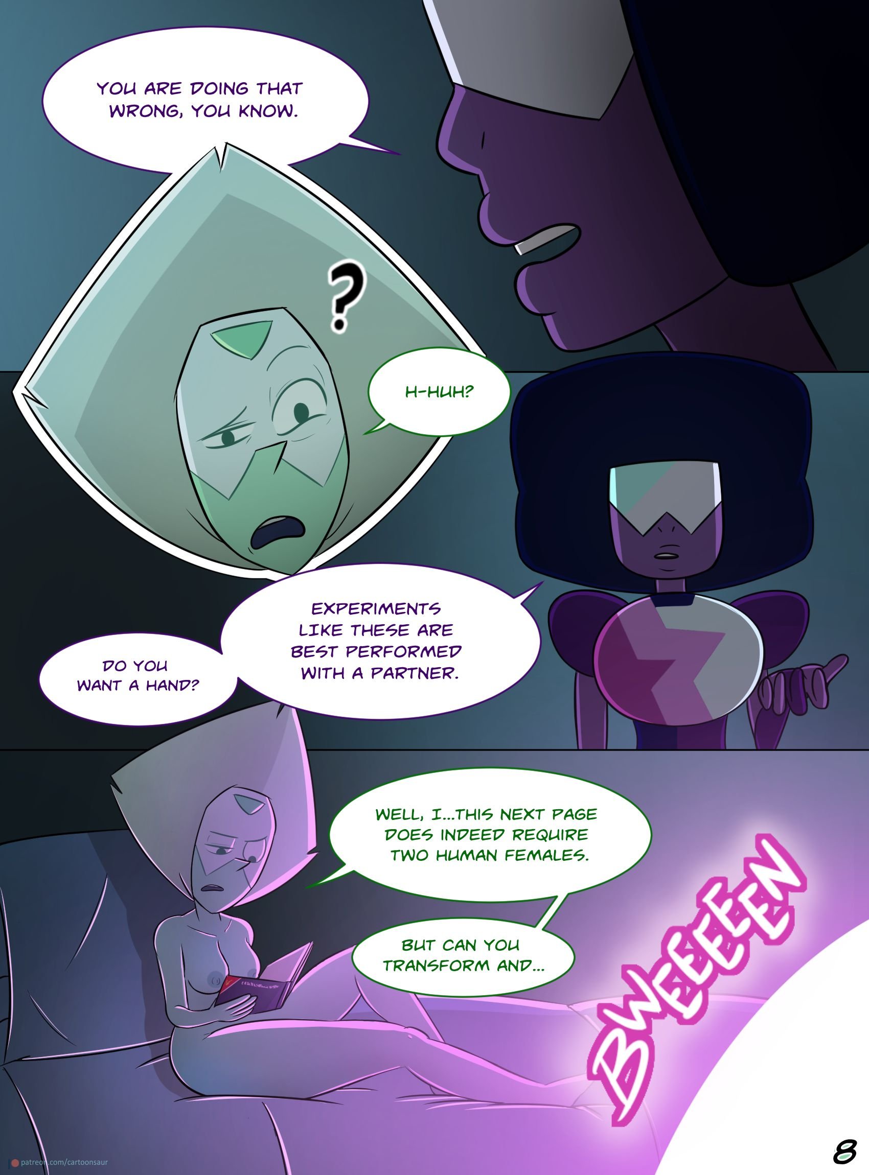 Peridot ‘Experiments’ (Steven Universe) [Cartoonsaur] 1.1 . Peridot 'Experiments' - YURI - Chapter 1 (Steven Universe) [Cartoonsaur] – page 9