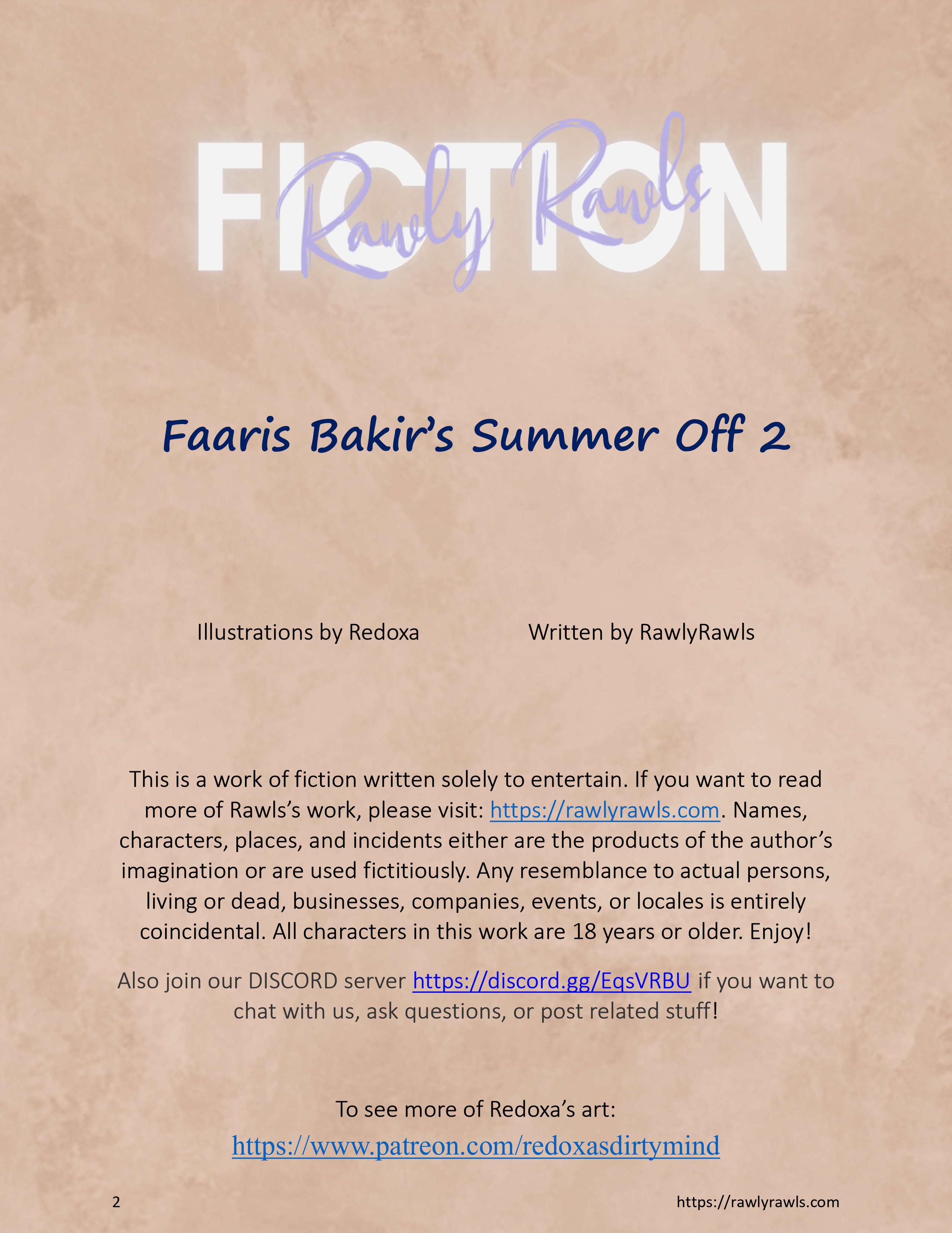 Faaris Bakir’s Summer Off [Redoxa] 2 . Faaris Bakir's Summer Off - Chapter 2 [Redoxa] – page 2