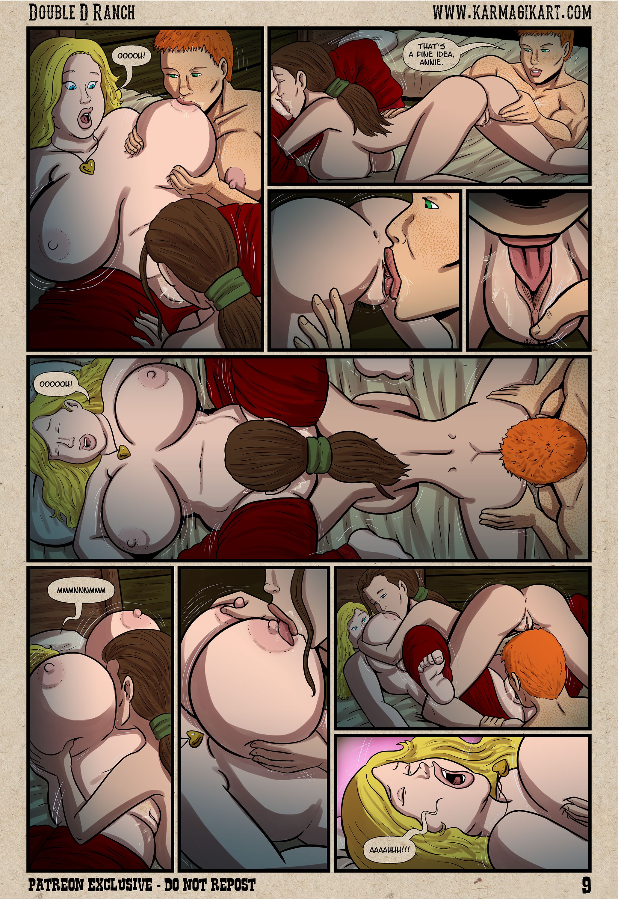 The Cowgirls Of The Double D Ranch [Karmagik] A Wet And Stormy Night - [Karmagik] – page 12