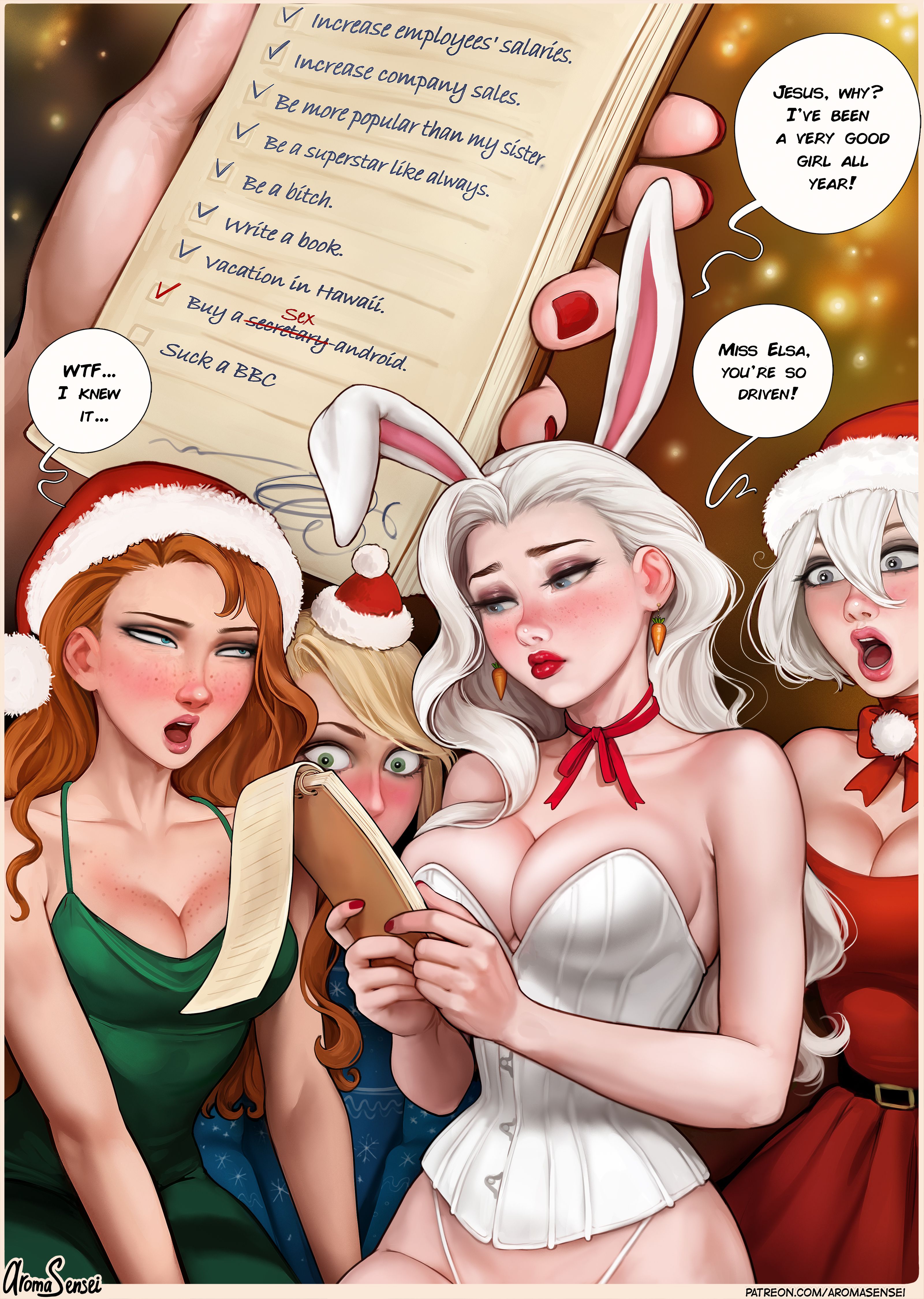 Frozen Inc Christmas Party 2022 (Frozen) [Aroma Sensei] 1.5 . Frozen Inc Christmas Party 2022 - Shemale - Chapter 1 (Frozen) [Aroma Sensei] – page 3
