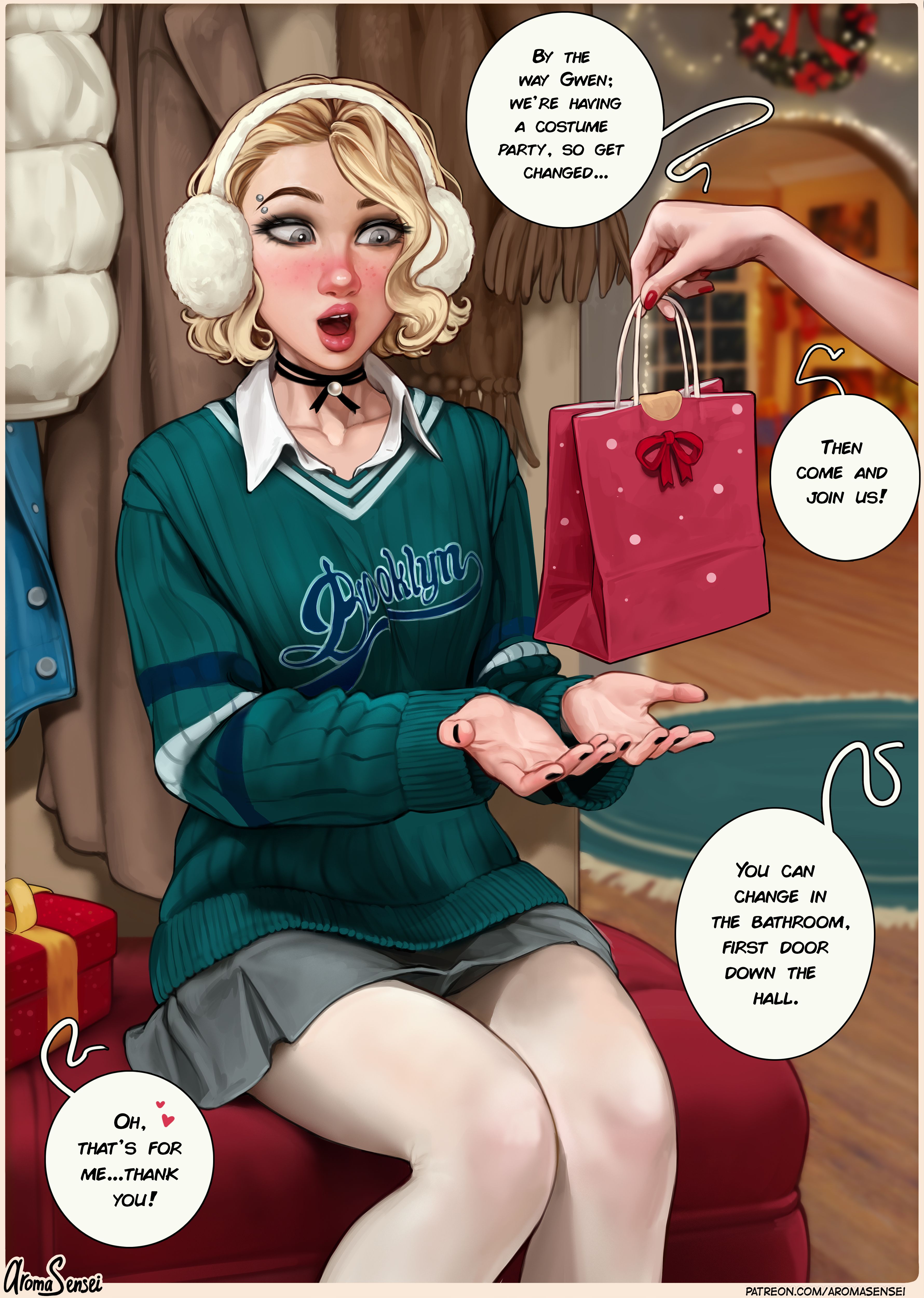 Frozen Inc Christmas Party 2022 (Frozen) [Aroma Sensei] 1.5 . Frozen Inc Christmas Party 2022 - Shemale - Chapter 1 (Frozen) [Aroma Sensei] – page 7