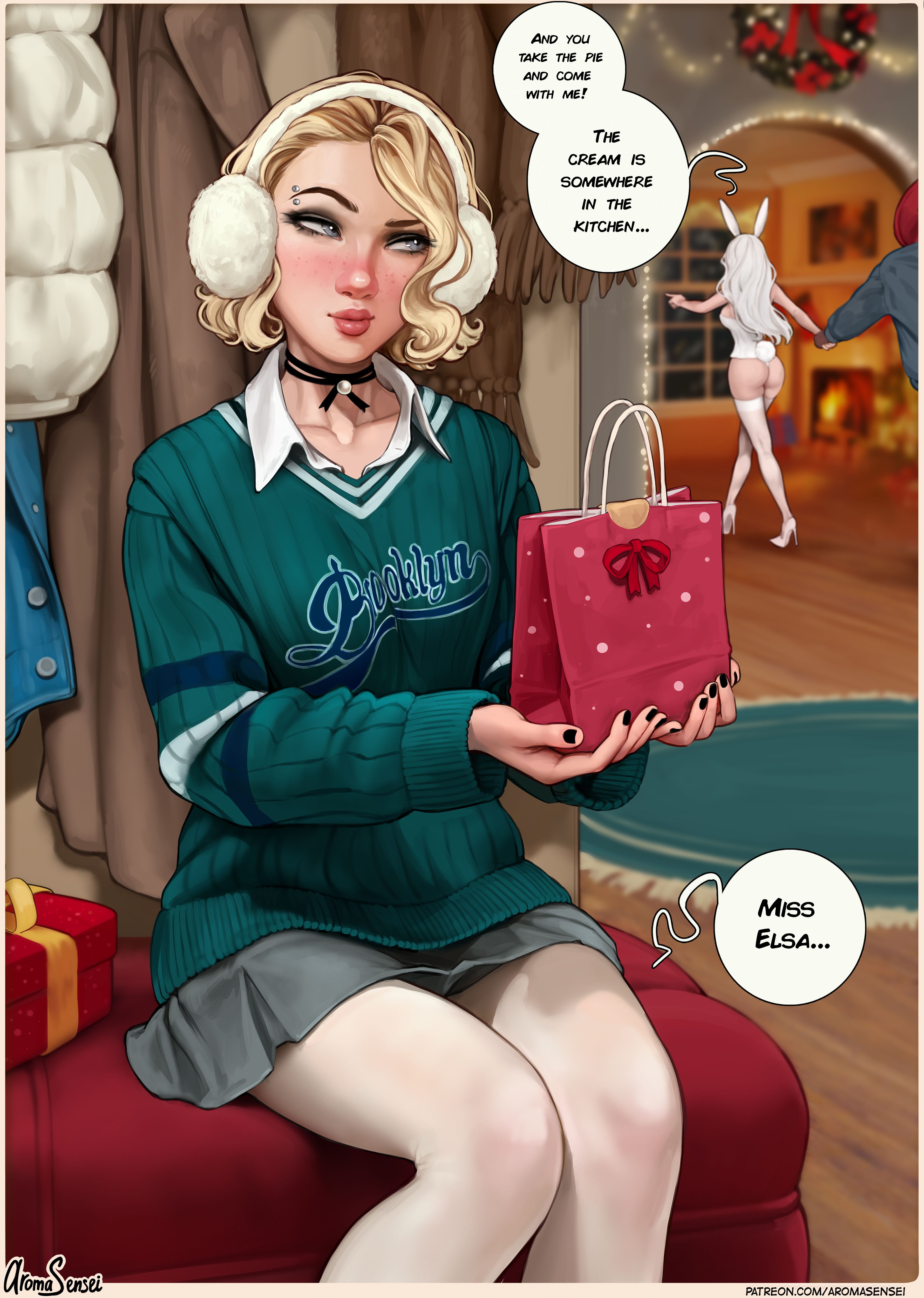 Frozen Inc Christmas Party 2022 (Frozen) [Aroma Sensei] 1.5 . Frozen Inc Christmas Party 2022 - Shemale - Chapter 1 (Frozen) [Aroma Sensei] – page 8