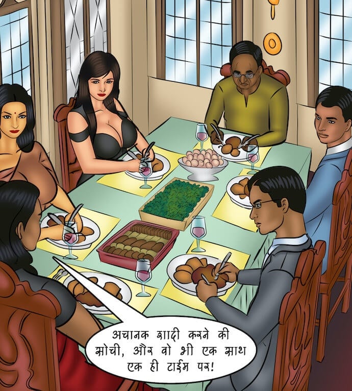 Savita Bhabhi [Kirtu] 107.5 . Savita Bhabhi - Hindi - Chapter 107 - शानदार एक्टिंग से बहुओं को घर लाना [Kirtu] – page 34