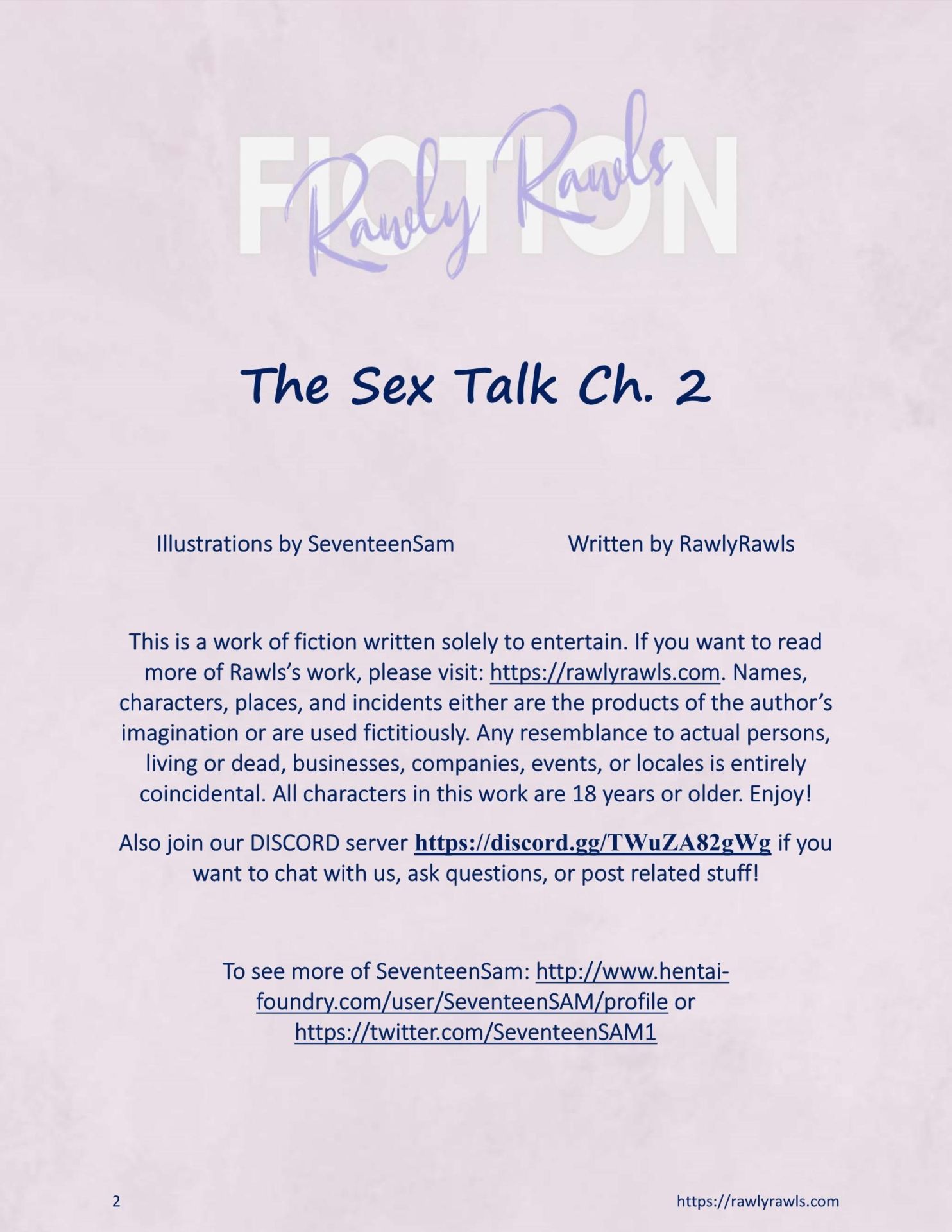 The Sex Talk [SeventeenSam , RawlyRawls] 2 . The Sex Talk - Chapter 2 [SeventeenSam , RawlyRawls] – page 2