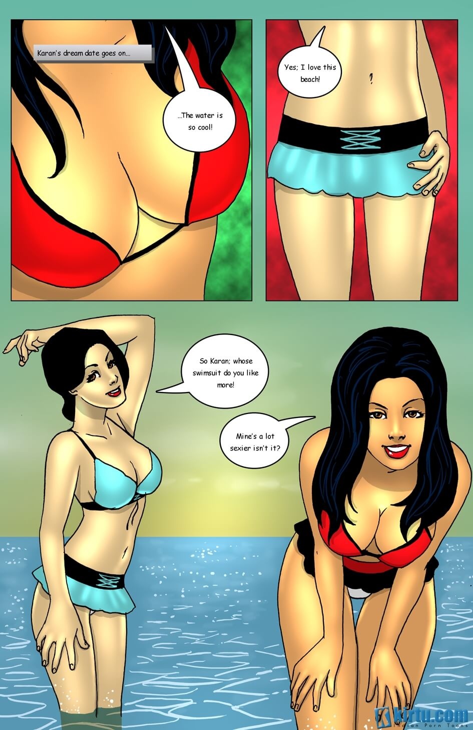 Savita Bhabhi In Goa [Kirtu] 3 . Savita Bhabhi In Goa - 2 Hot Girls fight for 1 Lucky Guy? - Chapter 3 [Kirtu] – page 10