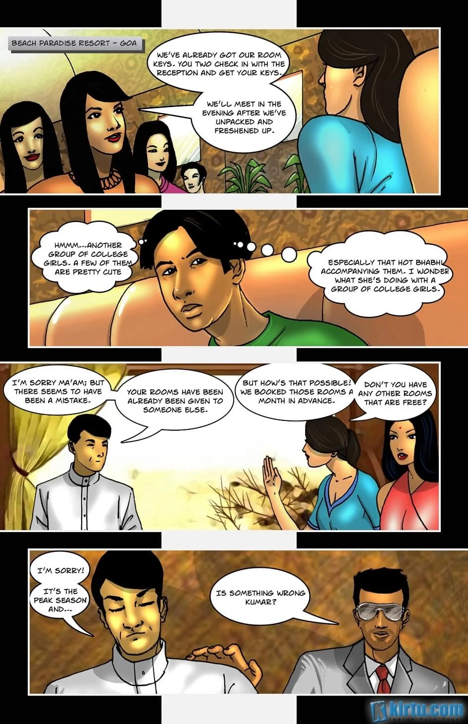 Savita Bhabhi In Goa [Kirtu] 1 . Savita Bhabhi In Goa - Beautiful Beaches, Sexy Swimsuits…. - Chapter 1 [Kirtu] – page 4