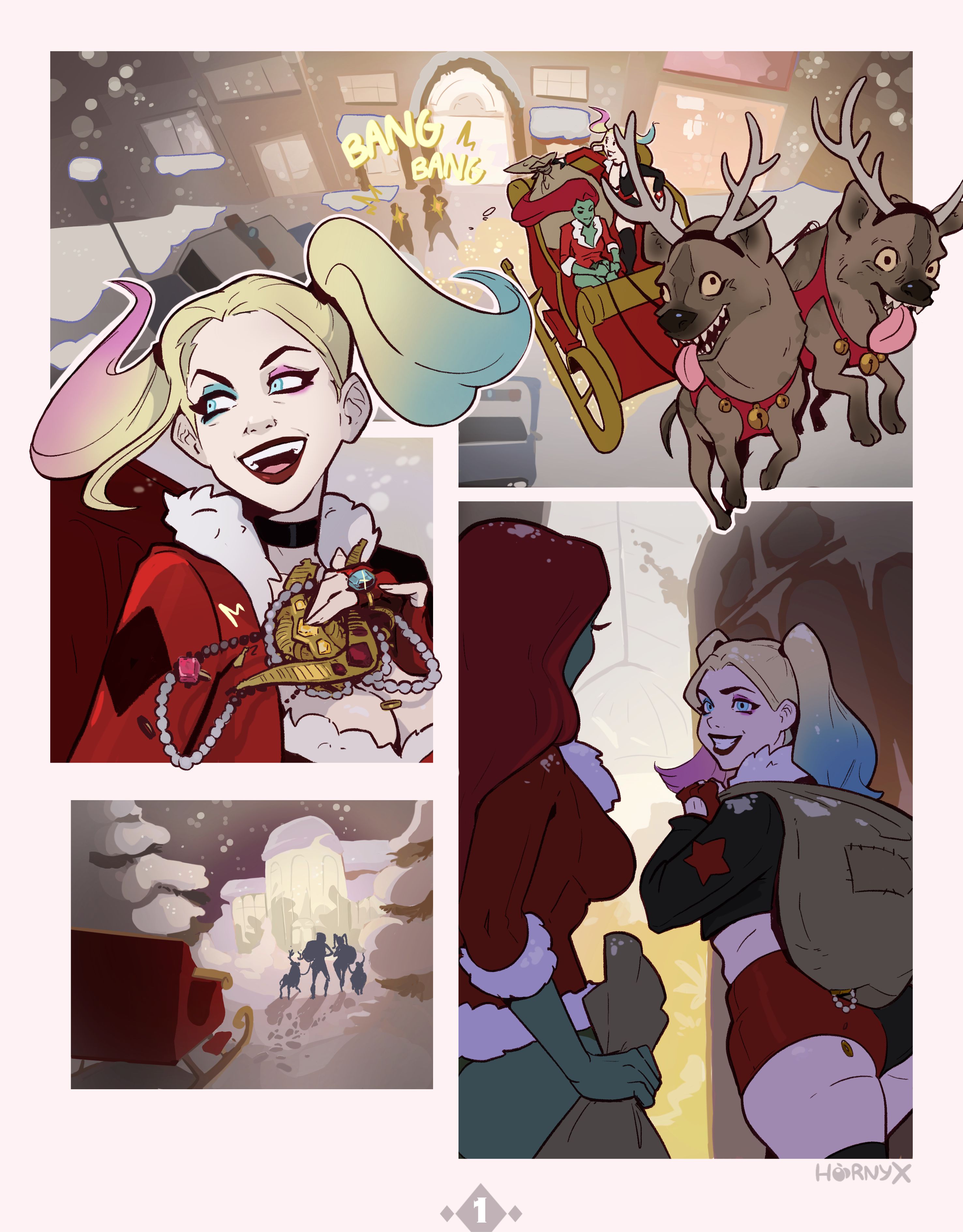 Harley &amp; Ivy’s Christmas Kiss (Batman) [Hornyx] 1 . Harley & Ivy's Christmas Kiss - Chapter 1 (Batman) [Hornyx] – page 1