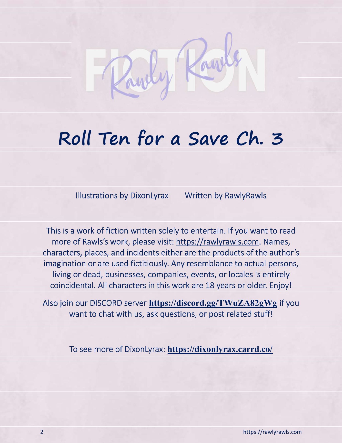 Roll Ten For A Save [DixonLyrax , RawlyRawls] 3 . Roll Ten For A Save - Chapter 3 [DixonLyrax , RawlyRawls] – page 2