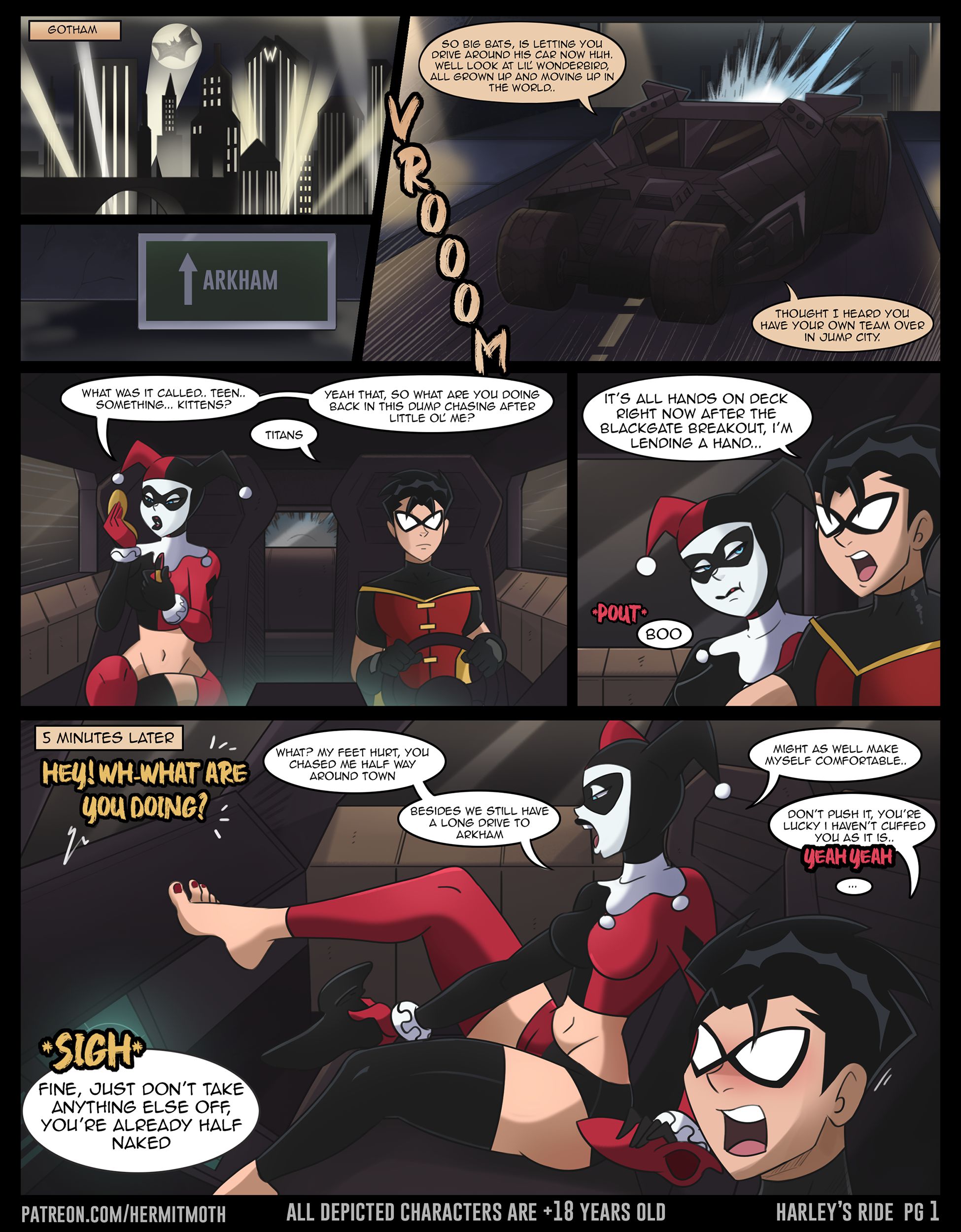 Harley’s Ride (Batman) [Hermit Moth] 1 . Harley's Ride - Chapter 1 (Batman) [Hermit Moth] – page 1