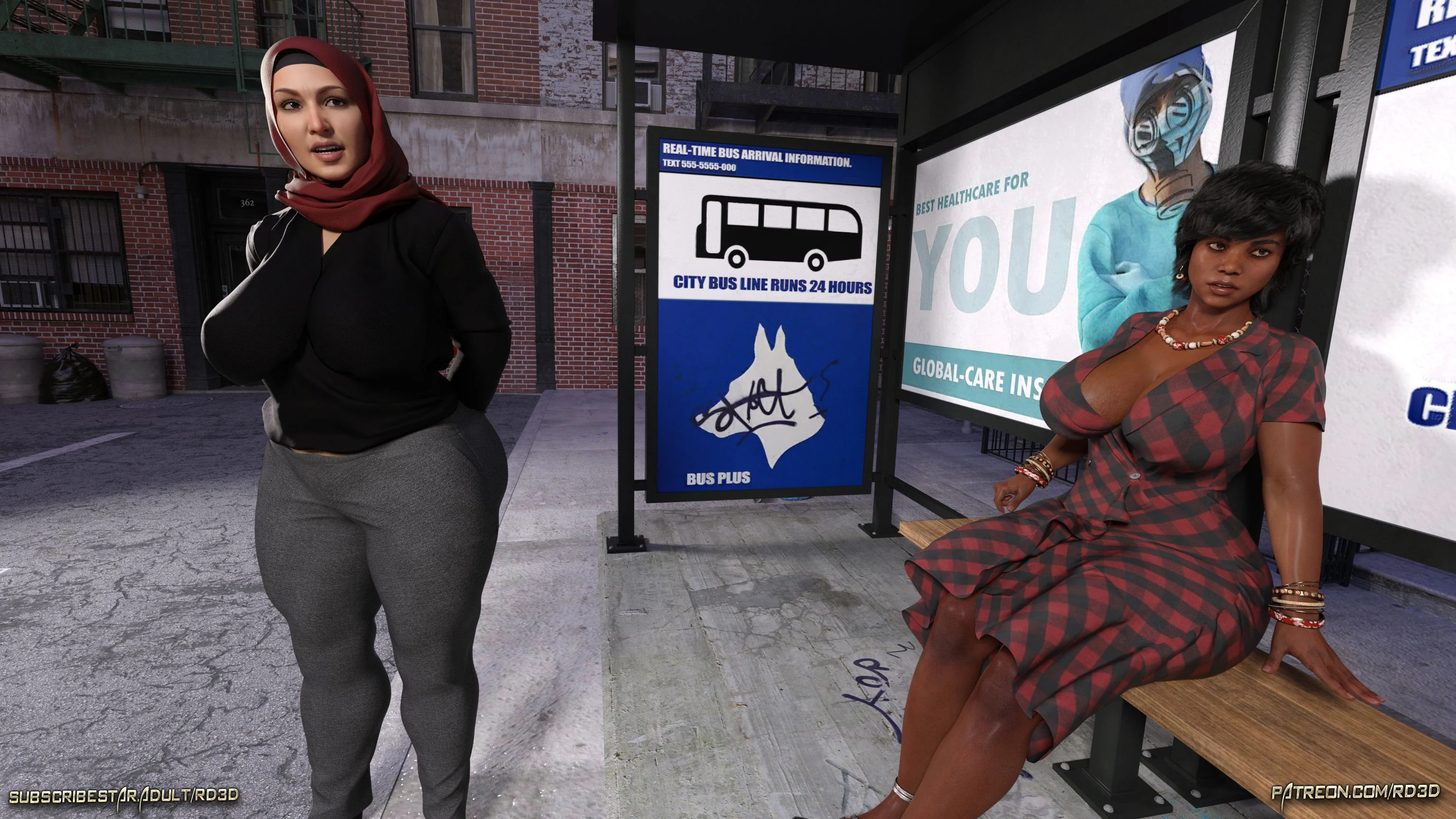 Lust Predators – Hijab Amatures [Real-Deal 3D] 6 . Hijab Amatures - Mrs. Assad - One Dya Story - Textless - [Real-Deal 3D] – page 54