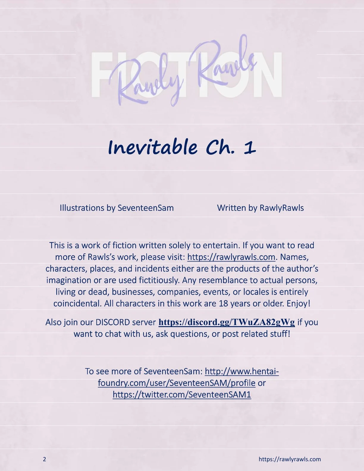 Inevitable [SeventeenSam , RawlyRawls] 1 . Inevitable - Chapter 1 [SeventeenSam , RawlyRawls] – page 2