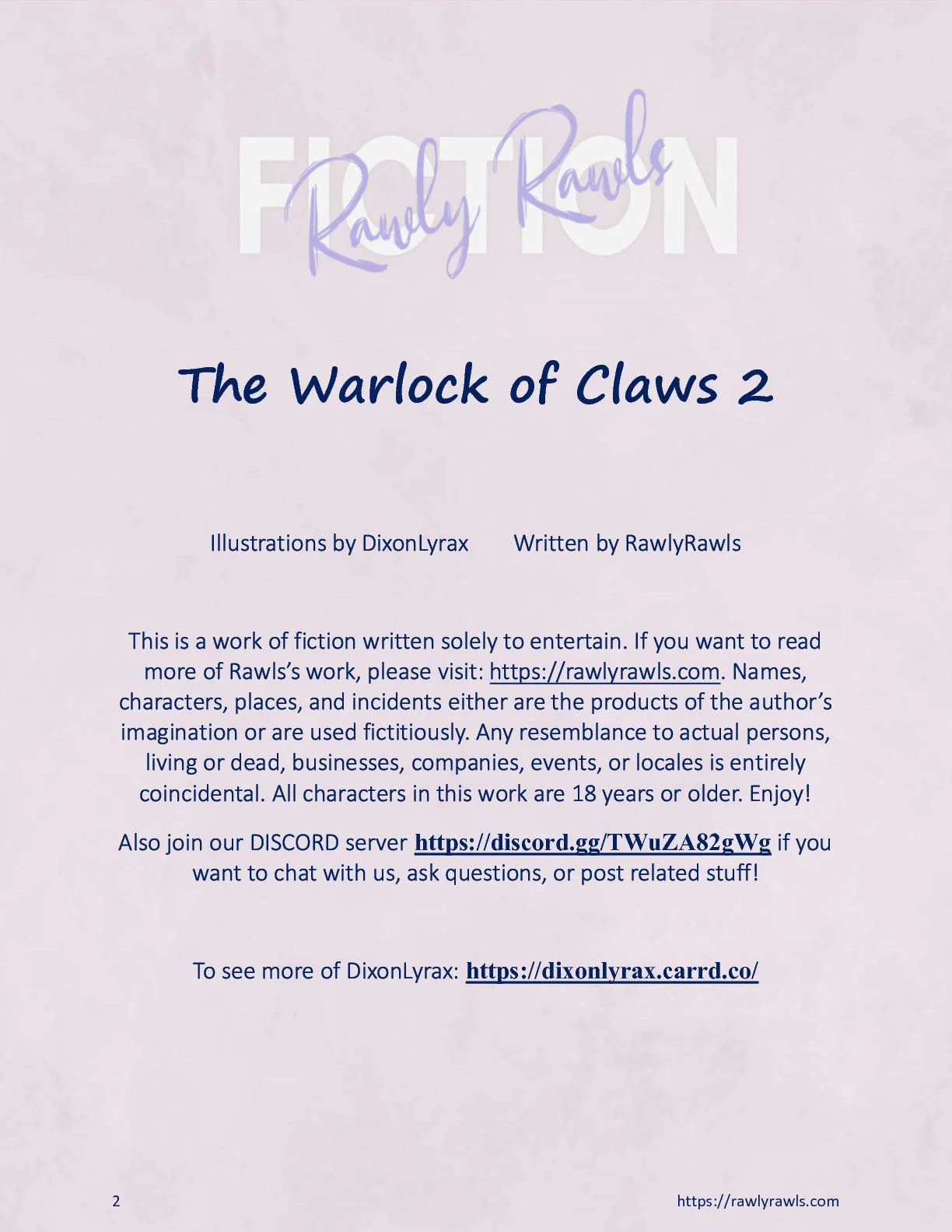 The Warlock Of Claws [DixonLyrax , RawlyRawls] 2 . The Warlock Of Claws - Chapter 2 [DixonLyrax , RawlyRawls] – page 2