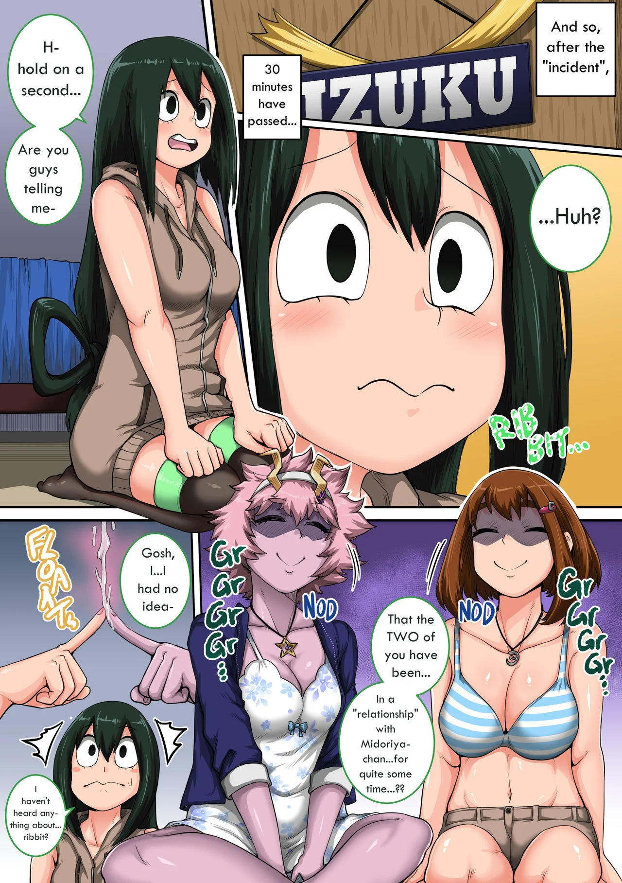 My Harem Academia (Boku No Hero Academia) [Juna Juna Juice] 6 . My Harem Academia - The Frog Girl With Animal Instincts - Chapter 6 (Boku No Hero Academia) [Juna Juna Juice] – page 3