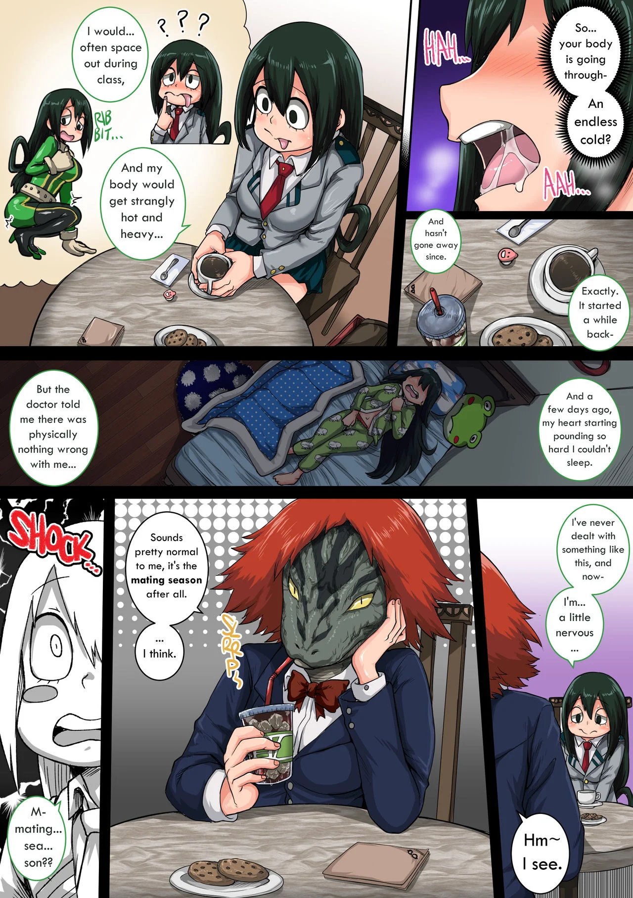 My Harem Academia (Boku No Hero Academia) [Juna Juna Juice] 6 . My Harem Academia - The Frog Girl With Animal Instincts - Chapter 6 (Boku No Hero Academia) [Juna Juna Juice] – page 8