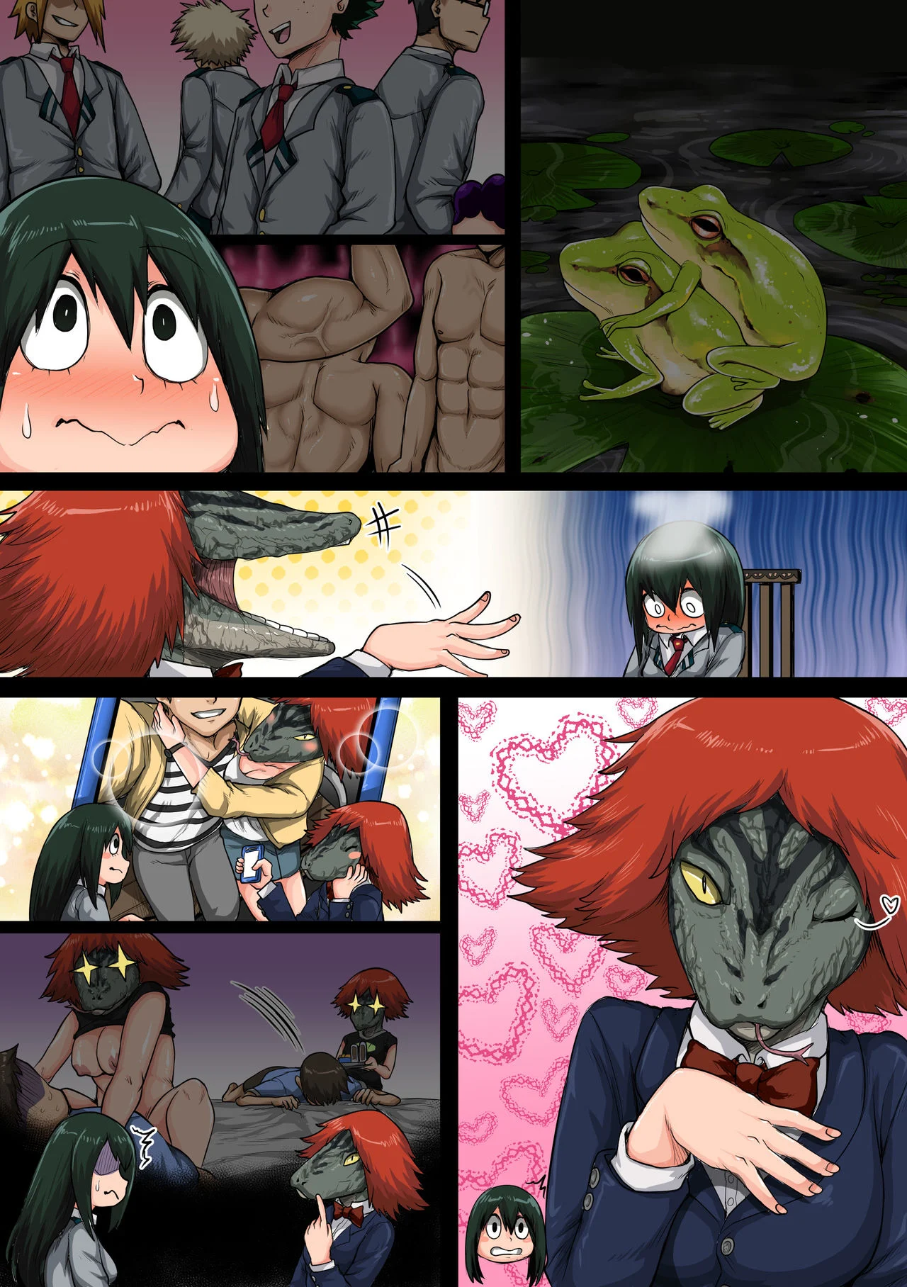 My Harem Academia (Boku No Hero Academia) [Juna Juna Juice] 6 . My Harem Academia - The Frog Girl With Animal Instincts - Chapter 6 (Boku No Hero Academia) [Juna Juna Juice] – page 91
