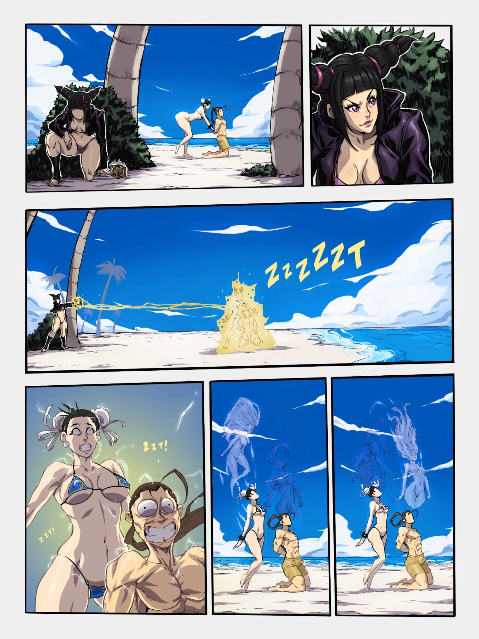 Swap by the Beach ⛱ (Street Fighter) [TSFSingularity , Potemkin] 1 . Swap by the Beach - Chapter 1 (Street Fighter) [TSFSingularity , Potemkin] – page 11