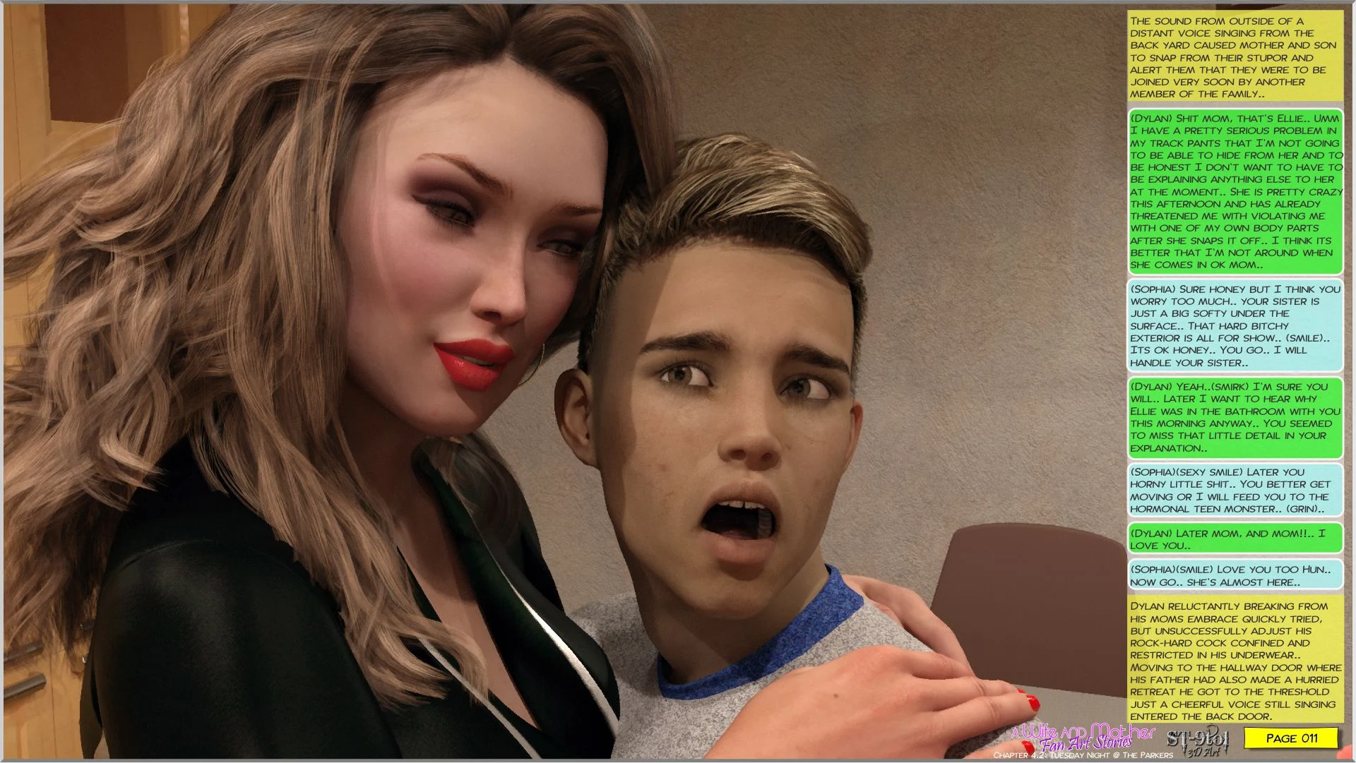 Fan Art Stories [ST-9Pol | ST9to1] 4.2 . Tuesday Night at the Parkers - [ST-9Pol] – page 11