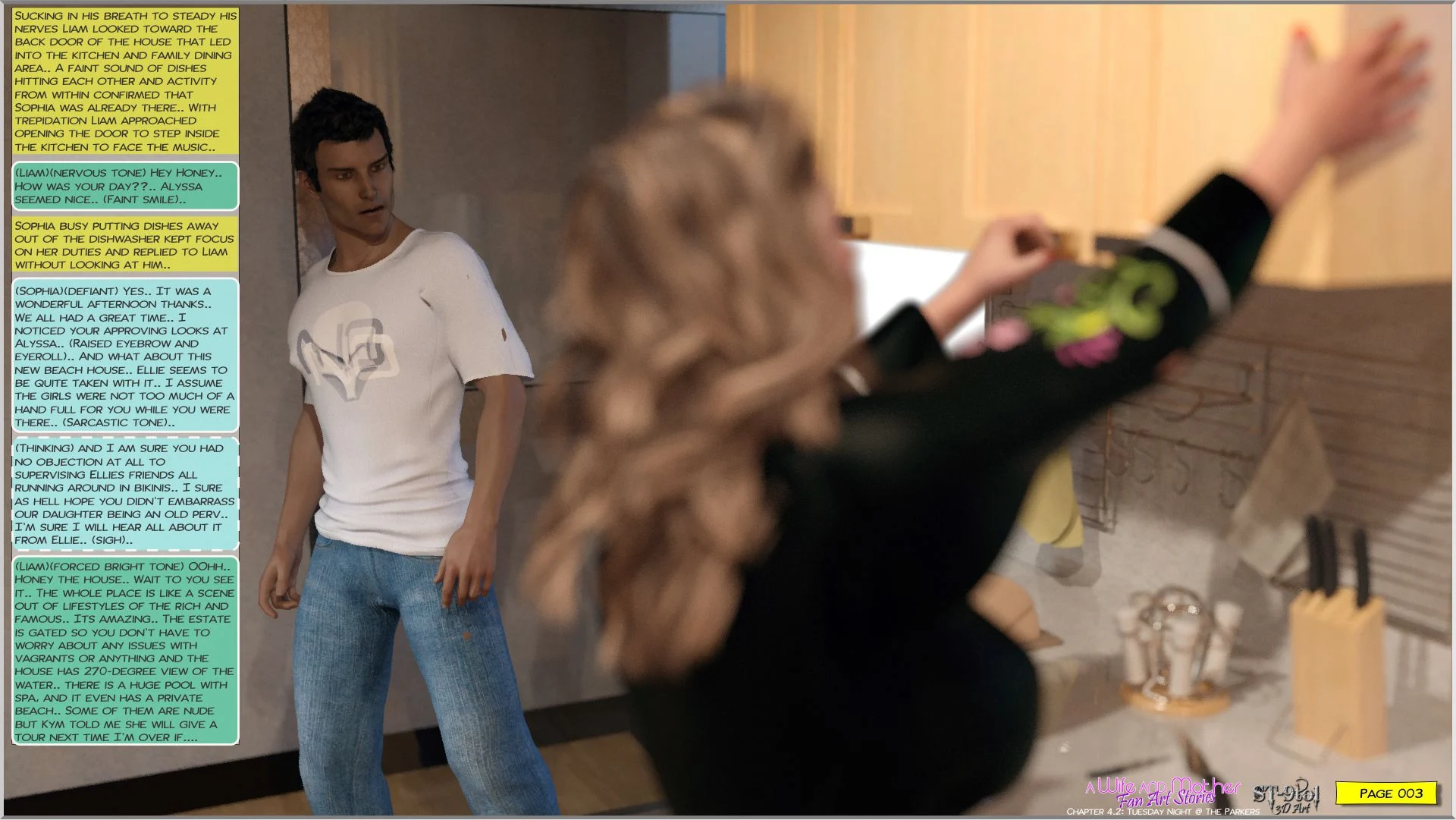 Fan Art Stories [ST-9Pol | ST9to1] 4.2 . Tuesday Night at the Parkers - [ST-9Pol] – page 3