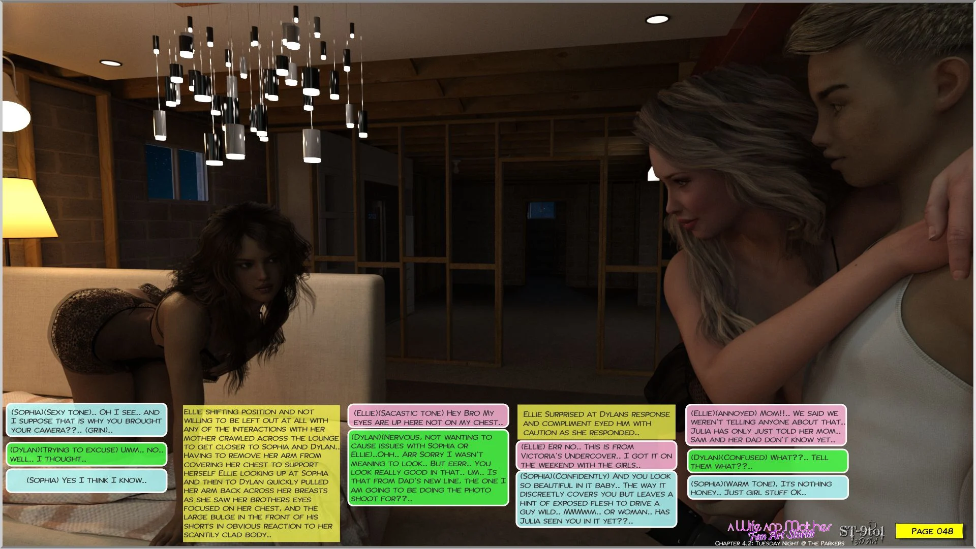Fan Art Stories [ST-9Pol | ST9to1] 4.2 . Tuesday Night at the Parkers - [ST-9Pol] – page 48