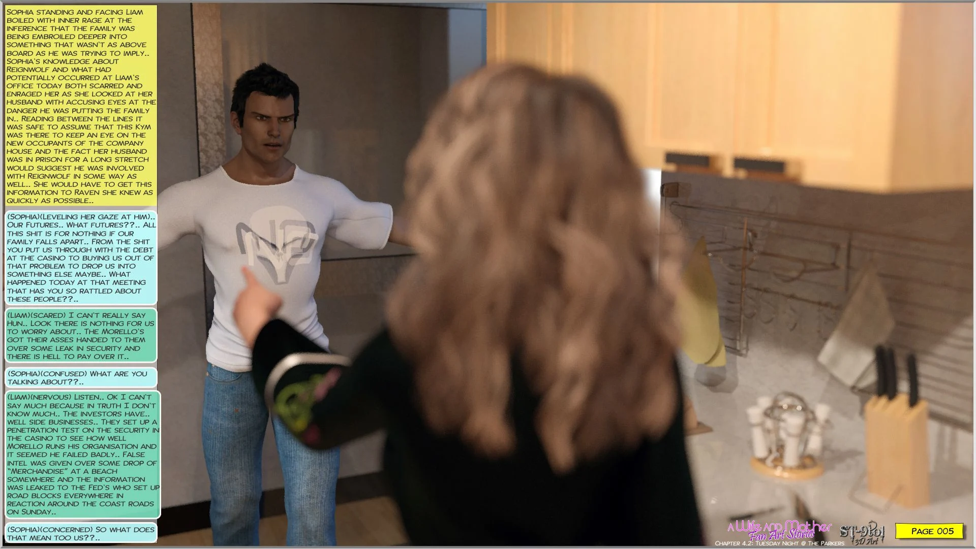Fan Art Stories [ST-9Pol | ST9to1] 4.2 . Tuesday Night at the Parkers - [ST-9Pol] – page 5