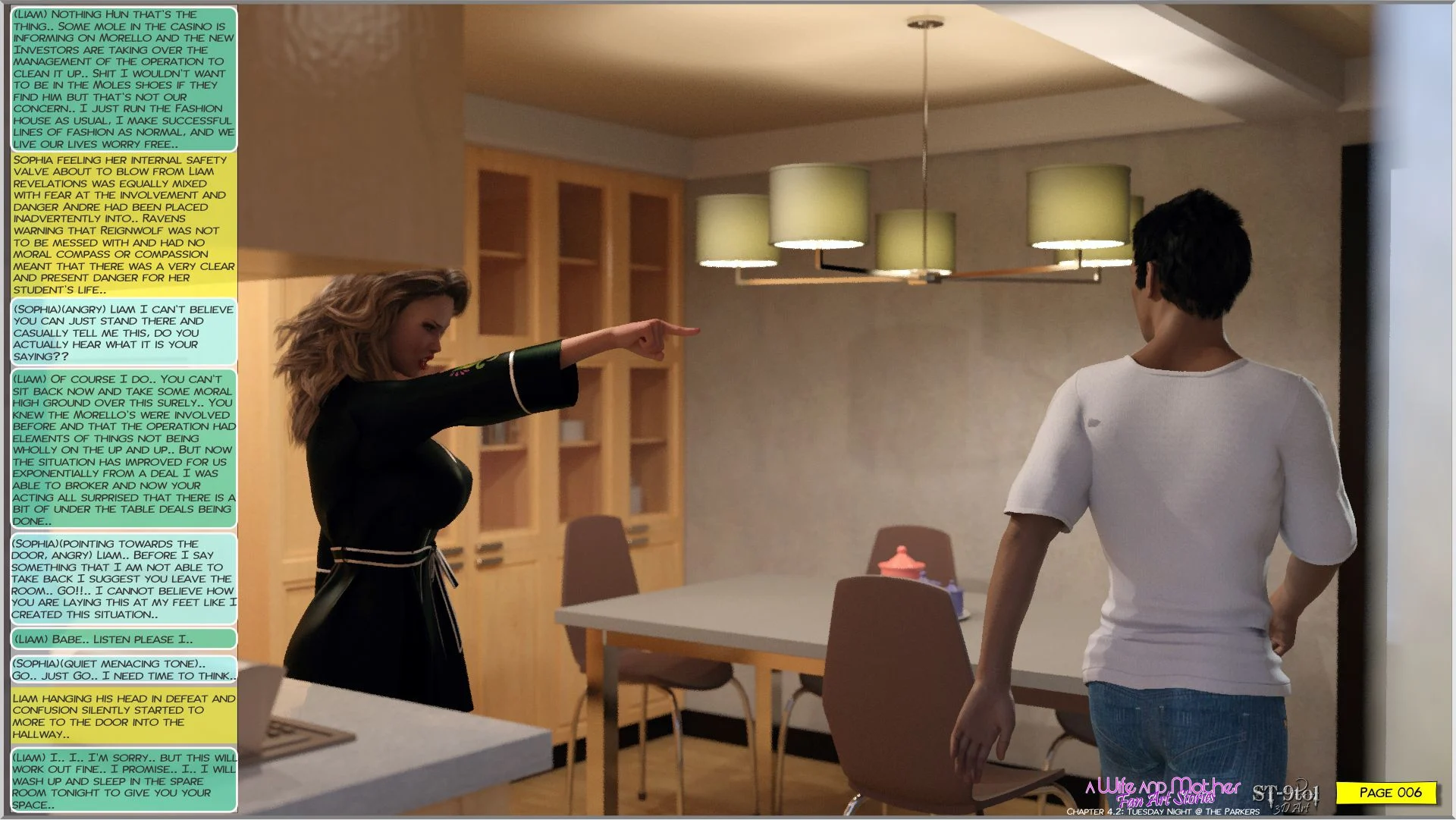 Fan Art Stories [ST-9Pol | ST9to1] 4.2 . Tuesday Night at the Parkers - [ST-9Pol] – page 6
