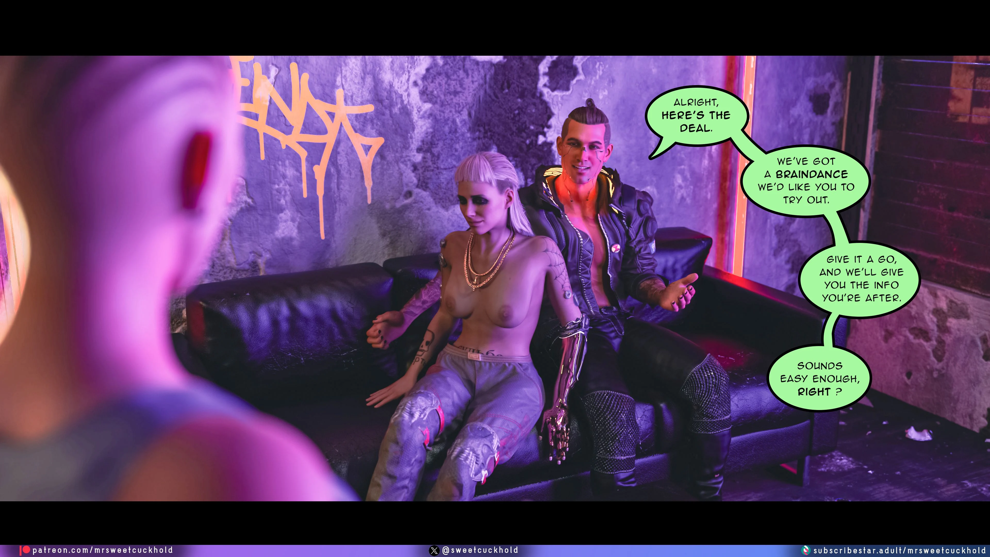 Street Corruption (Cyberpunk 2077) [Mr.SweetCuckhold] 1 . Street Corruption - Chapter 1 (Cyberpunk 2077) [Mr.SweetCuckhold] – page 109