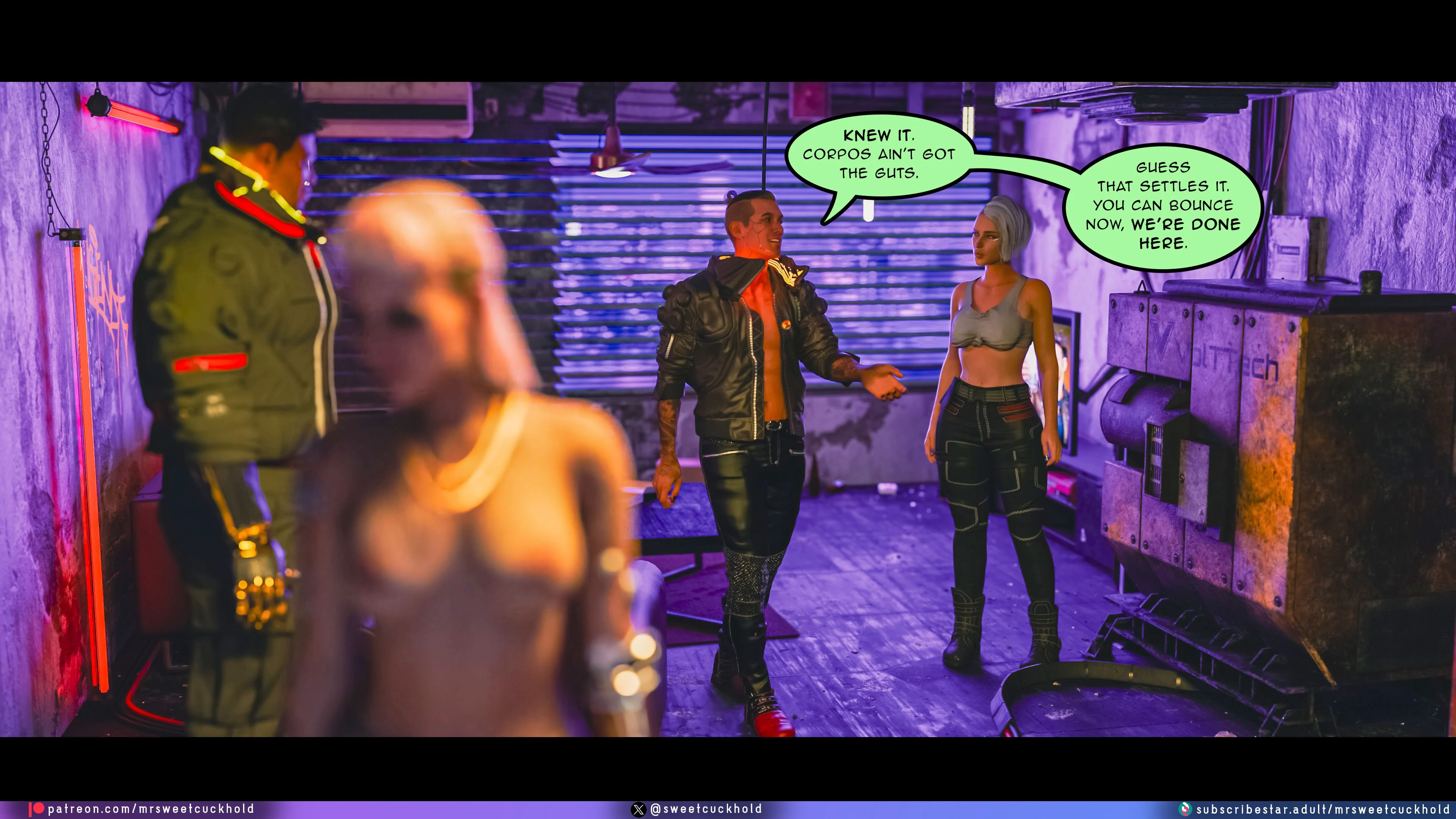 Street Corruption (Cyberpunk 2077) [Mr.SweetCuckhold] 1 . Street Corruption - Chapter 1 (Cyberpunk 2077) [Mr.SweetCuckhold] – page 111