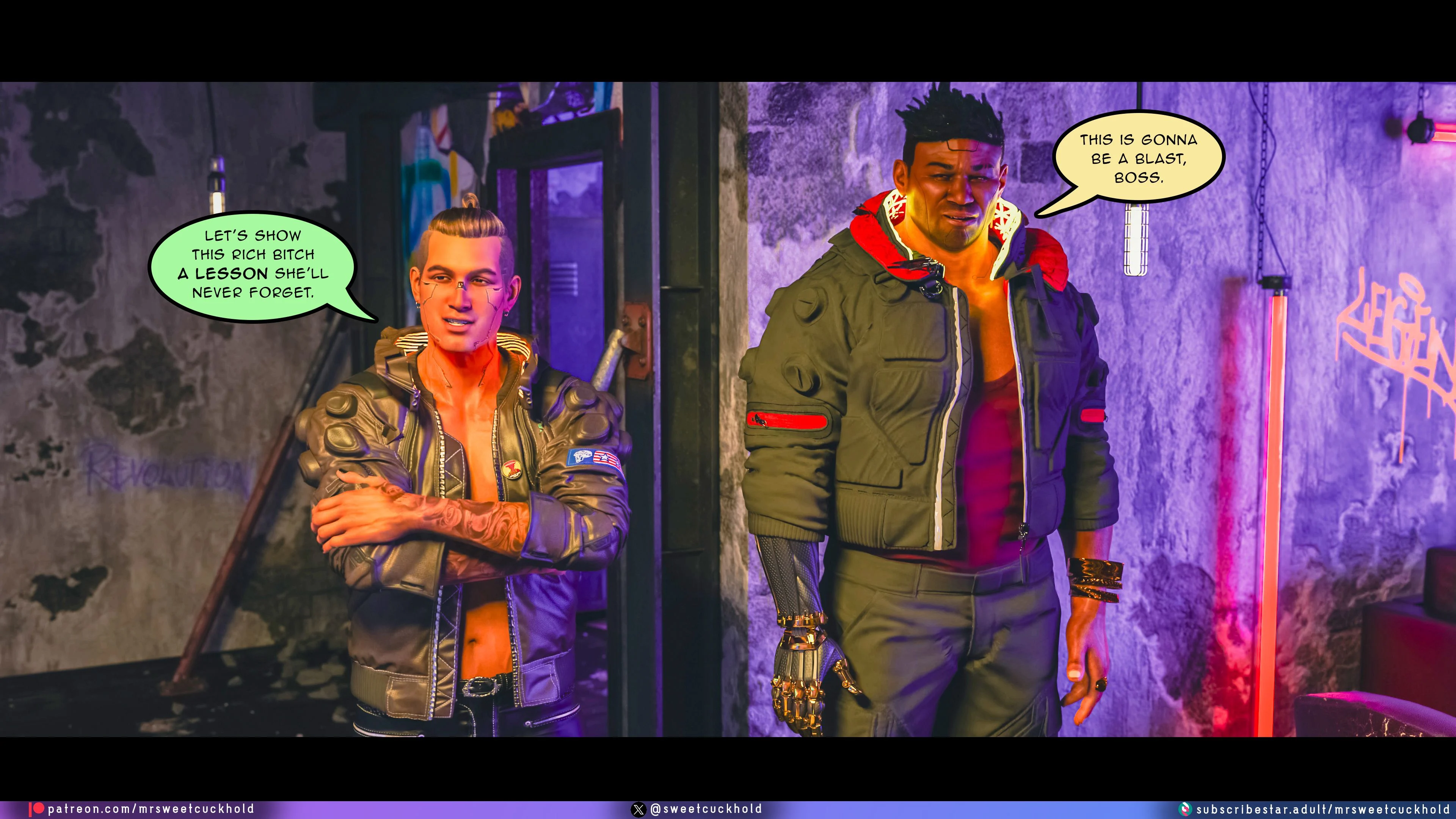 Street Corruption (Cyberpunk 2077) [Mr.SweetCuckhold] 1 . Street Corruption - Chapter 1 (Cyberpunk 2077) [Mr.SweetCuckhold] – page 114