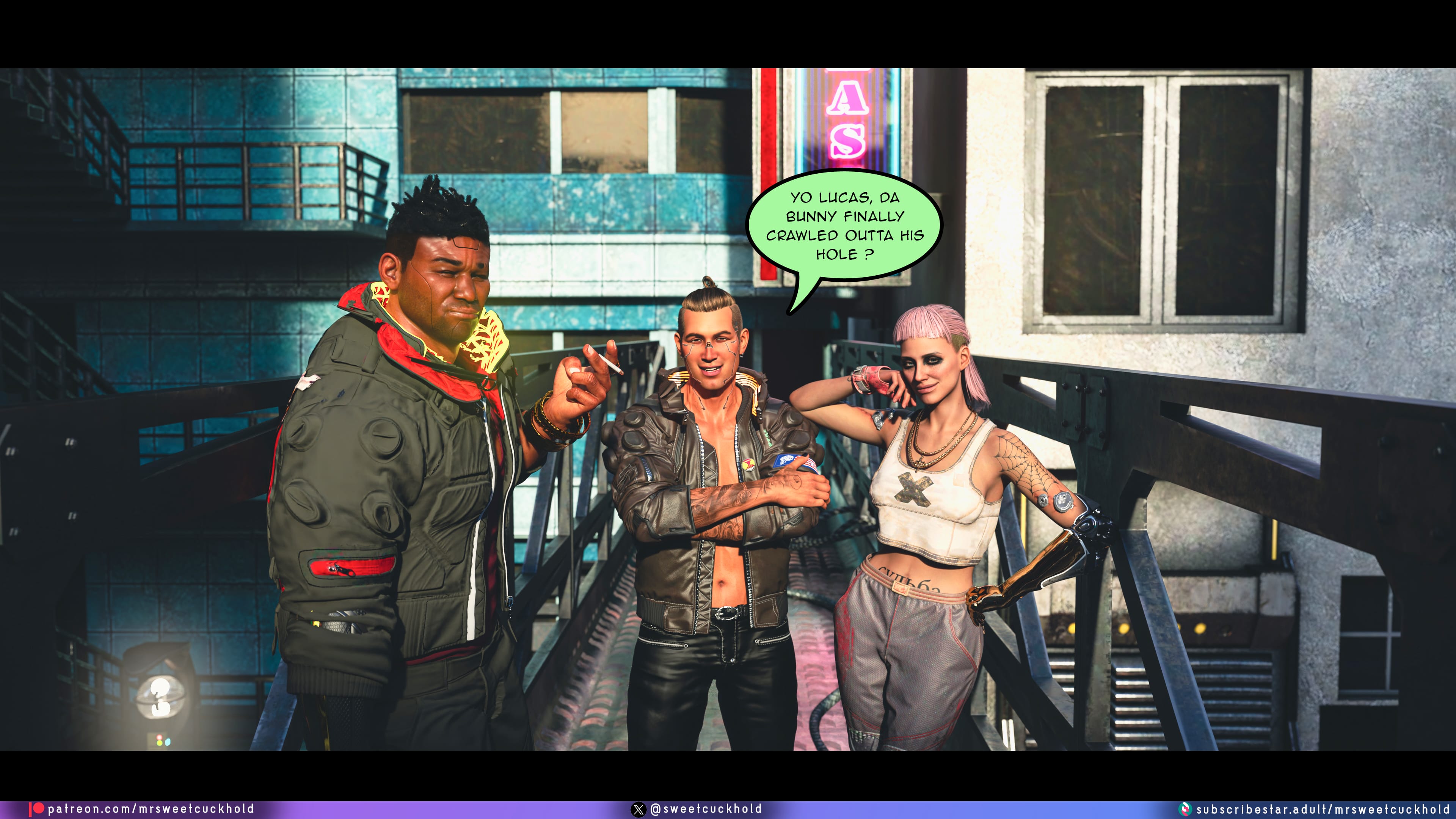 Street Corruption (Cyberpunk 2077) [Mr.SweetCuckhold] 2 . Street Corruption - Chapter 2 (Cyberpunk 2077) [Mr.SweetCuckhold] – page 31