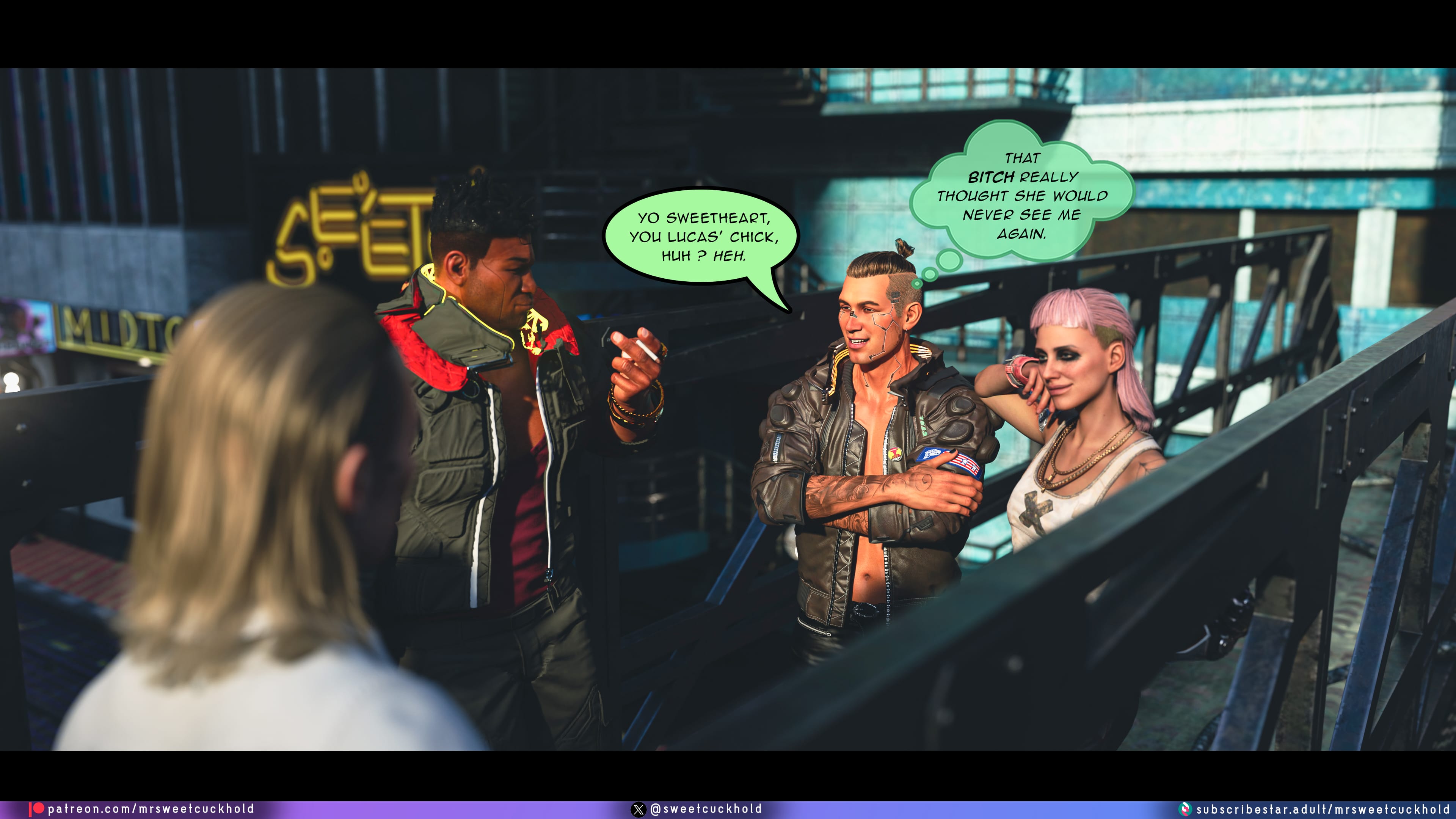 Street Corruption (Cyberpunk 2077) [Mr.SweetCuckhold] 2 . Street Corruption - Chapter 2 (Cyberpunk 2077) [Mr.SweetCuckhold] – page 34