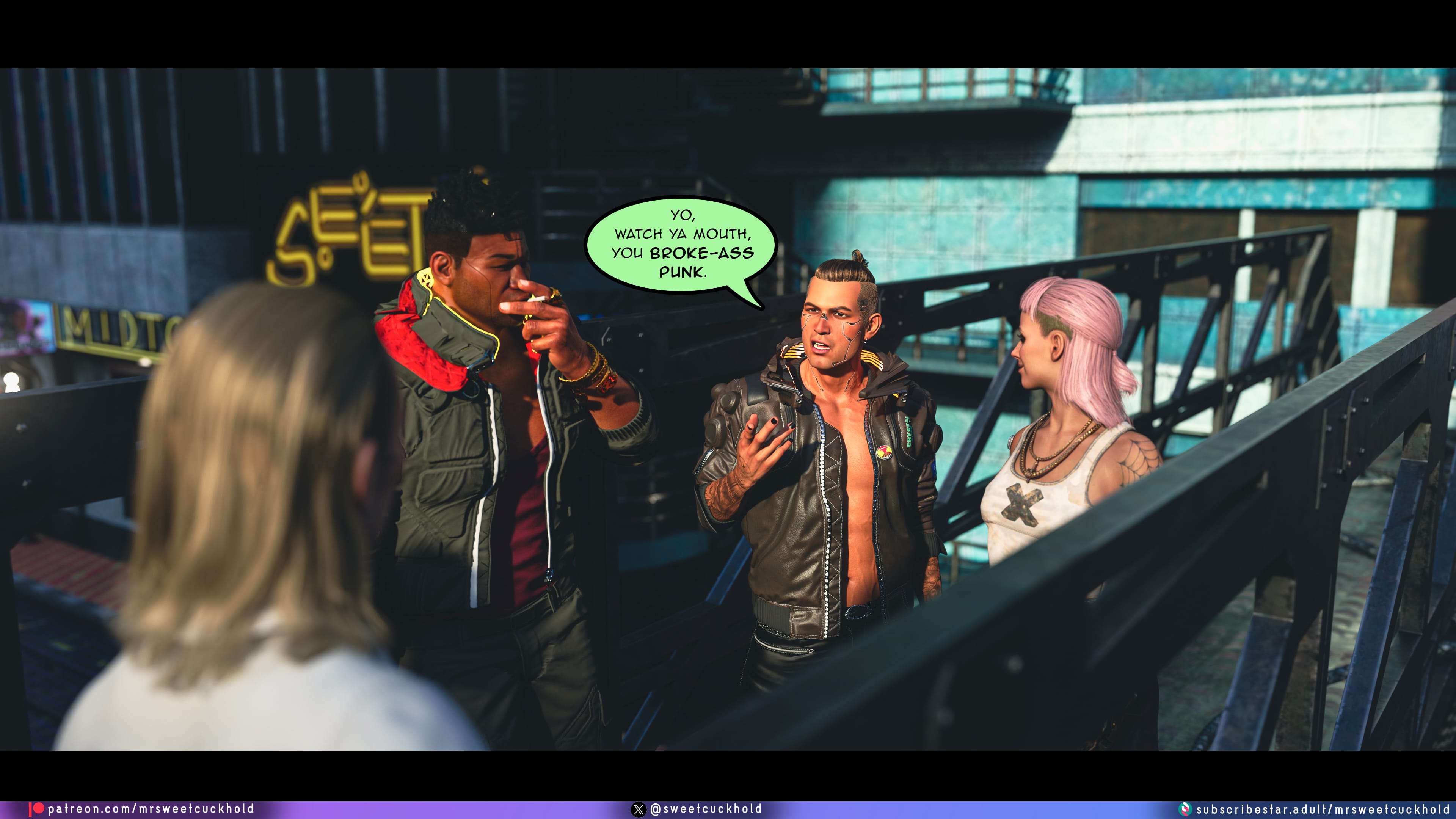 Street Corruption (Cyberpunk 2077) [Mr.SweetCuckhold] 2 . Street Corruption - Chapter 2 (Cyberpunk 2077) [Mr.SweetCuckhold] – page 36
