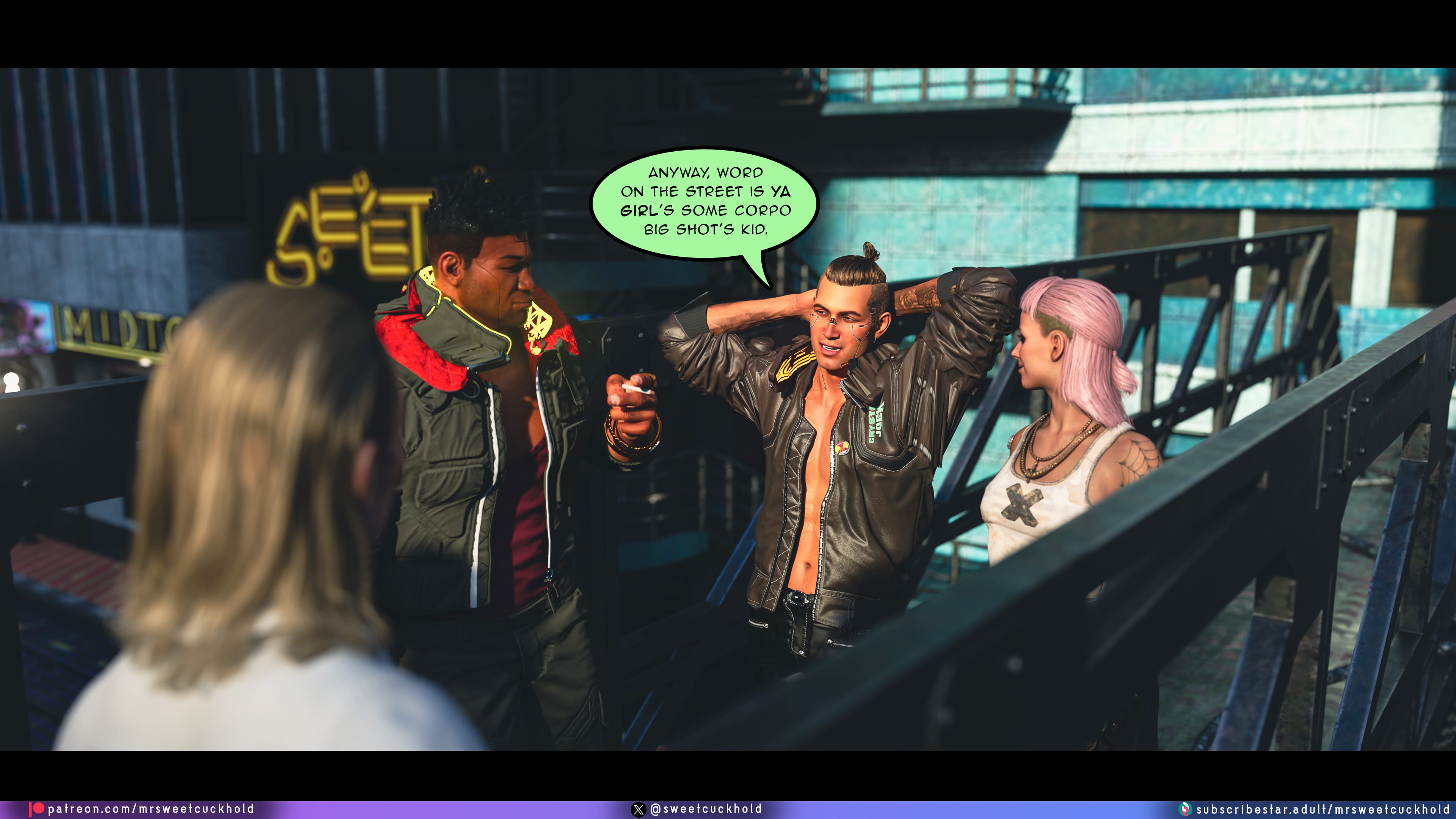 Street Corruption (Cyberpunk 2077) [Mr.SweetCuckhold] 2 . Street Corruption - Chapter 2 (Cyberpunk 2077) [Mr.SweetCuckhold] – page 37
