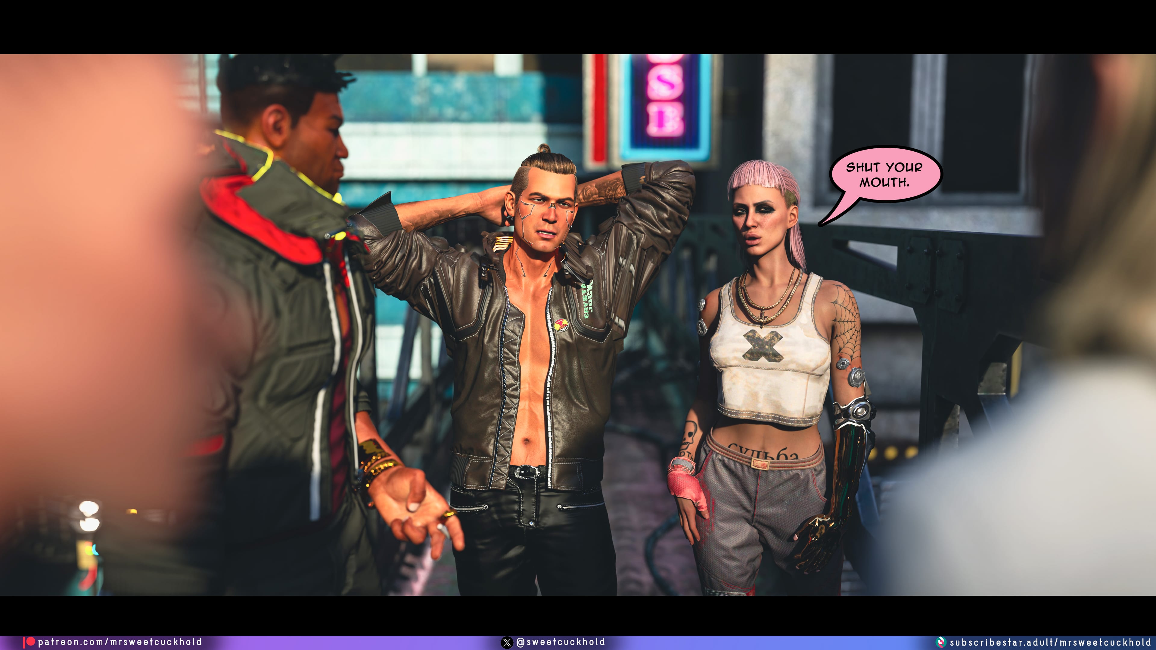 Street Corruption (Cyberpunk 2077) [Mr.SweetCuckhold] 2 . Street Corruption - Chapter 2 (Cyberpunk 2077) [Mr.SweetCuckhold] – page 39