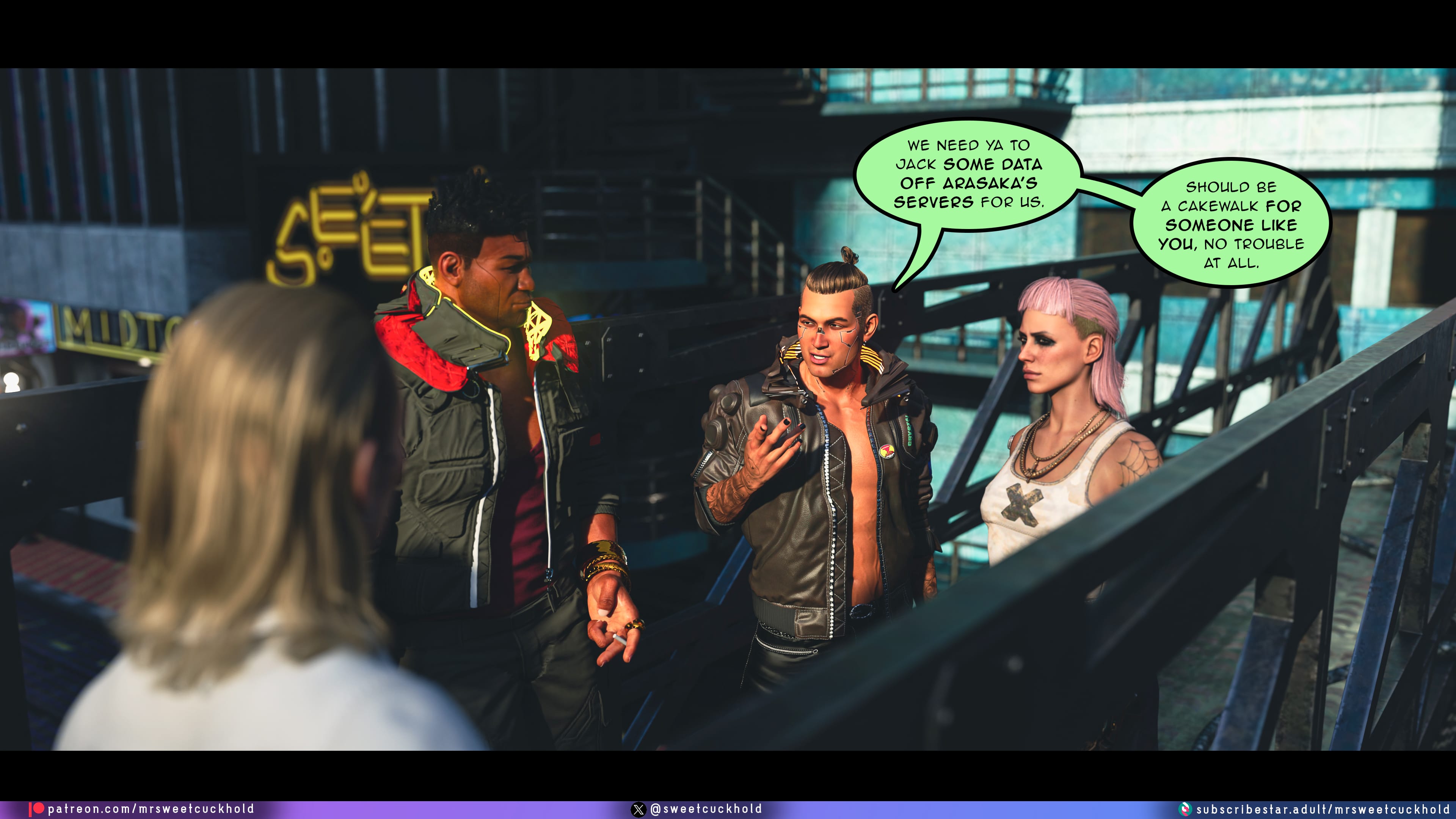 Street Corruption (Cyberpunk 2077) [Mr.SweetCuckhold] 2 . Street Corruption - Chapter 2 (Cyberpunk 2077) [Mr.SweetCuckhold] – page 40