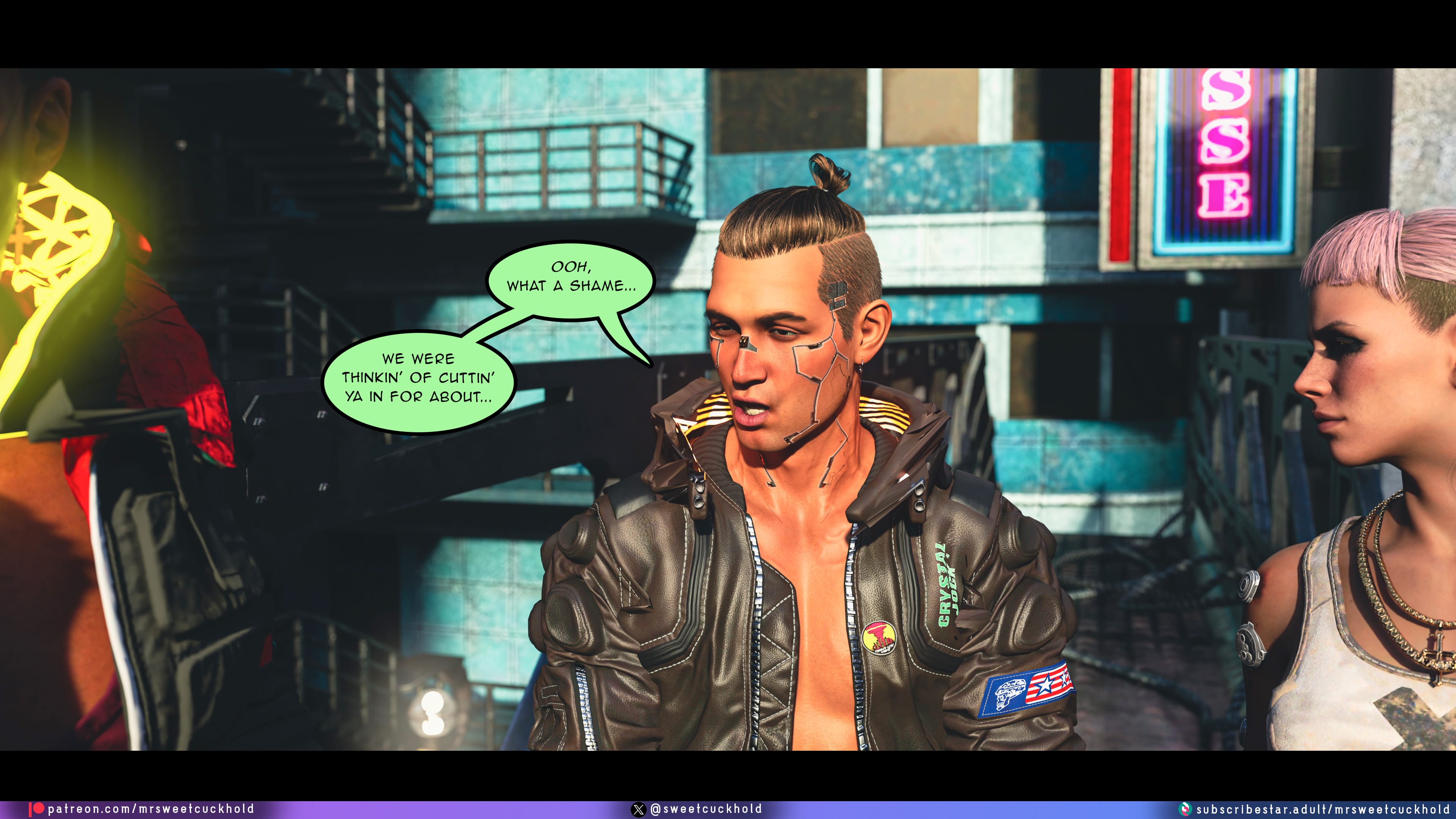 Street Corruption (Cyberpunk 2077) [Mr.SweetCuckhold] 2 . Street Corruption - Chapter 2 (Cyberpunk 2077) [Mr.SweetCuckhold] – page 46