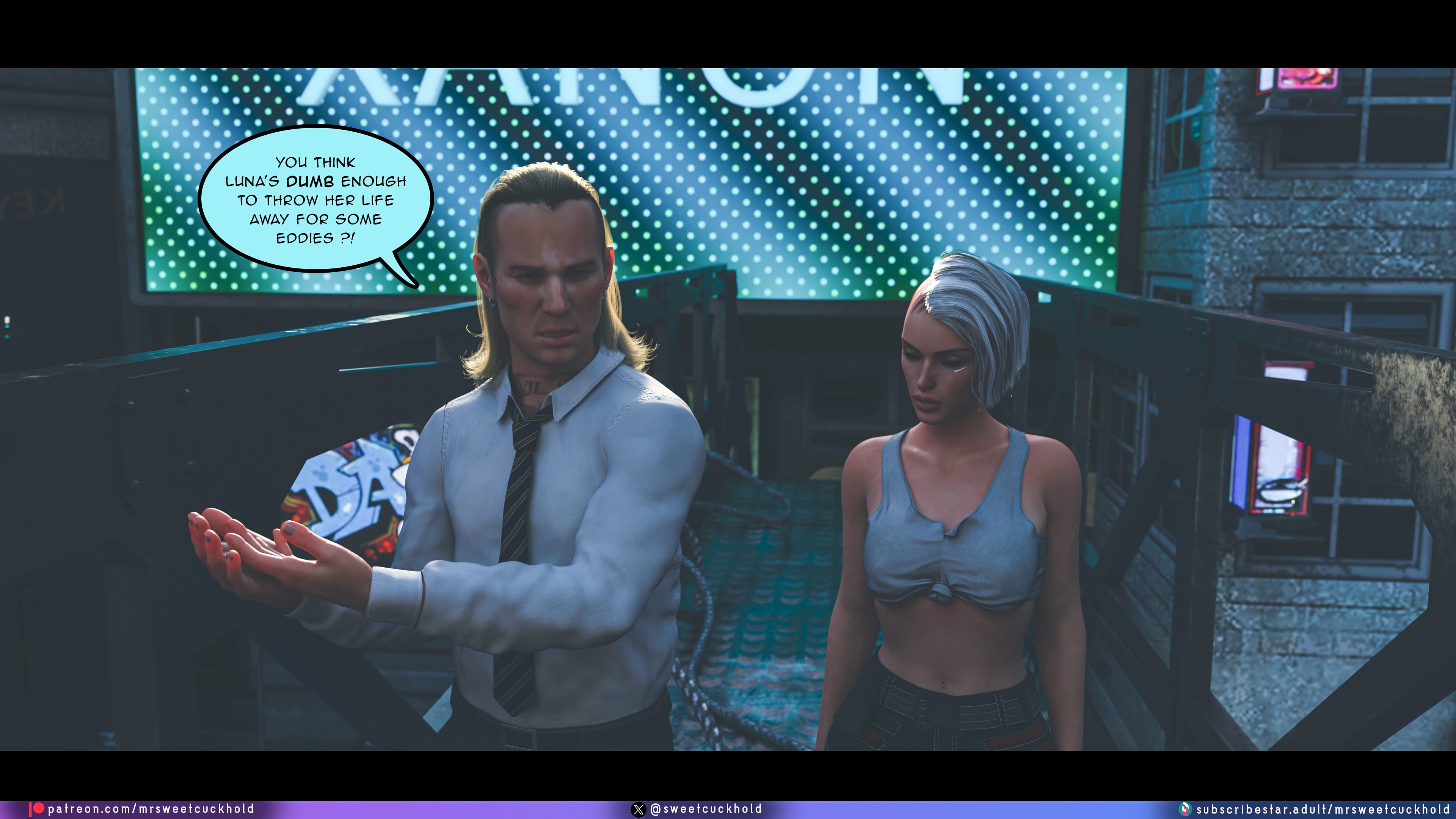 Street Corruption (Cyberpunk 2077) [Mr.SweetCuckhold] 2 . Street Corruption - Chapter 2 (Cyberpunk 2077) [Mr.SweetCuckhold] – page 48
