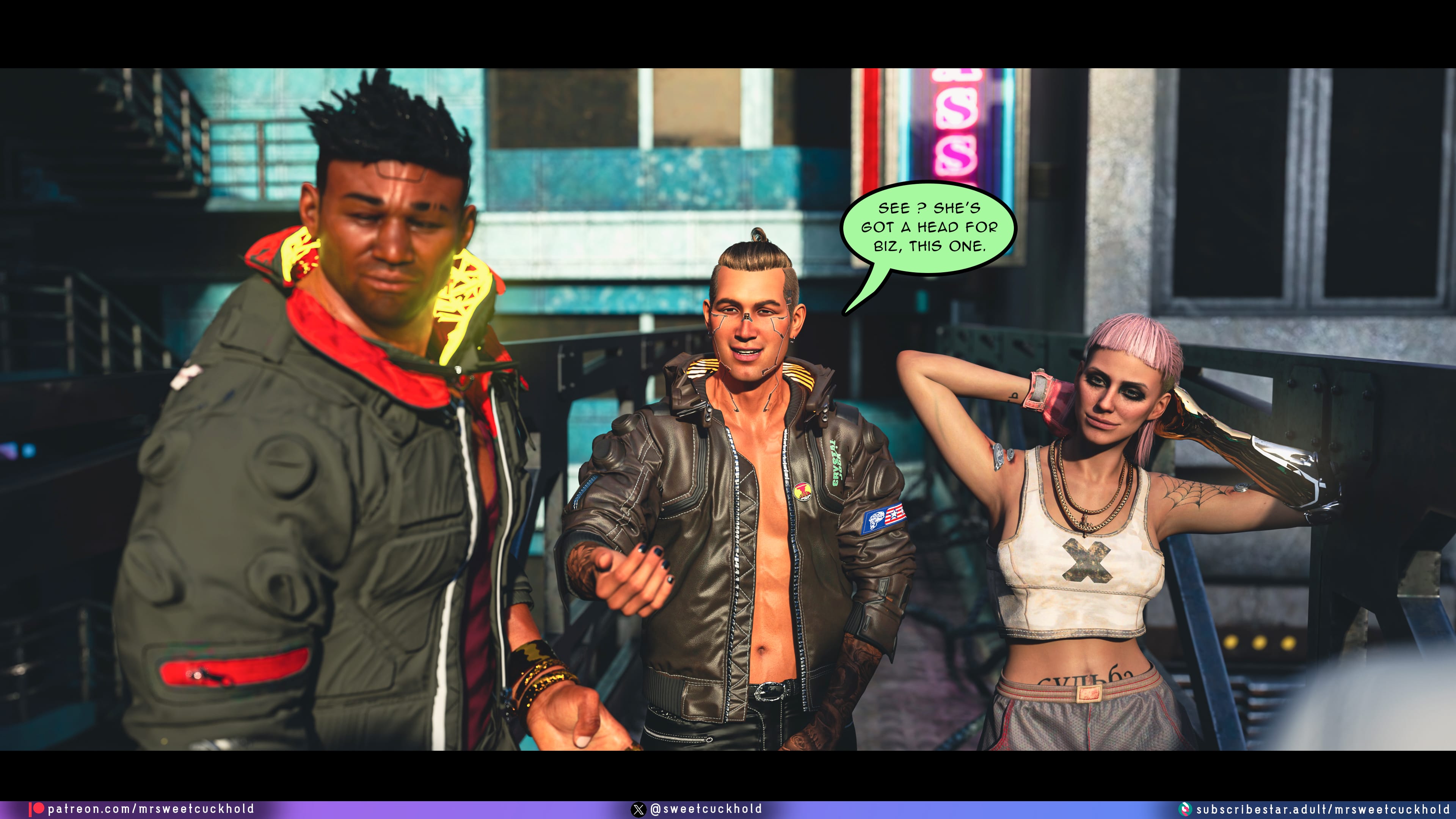 Street Corruption (Cyberpunk 2077) [Mr.SweetCuckhold] 2 . Street Corruption - Chapter 2 (Cyberpunk 2077) [Mr.SweetCuckhold] – page 51