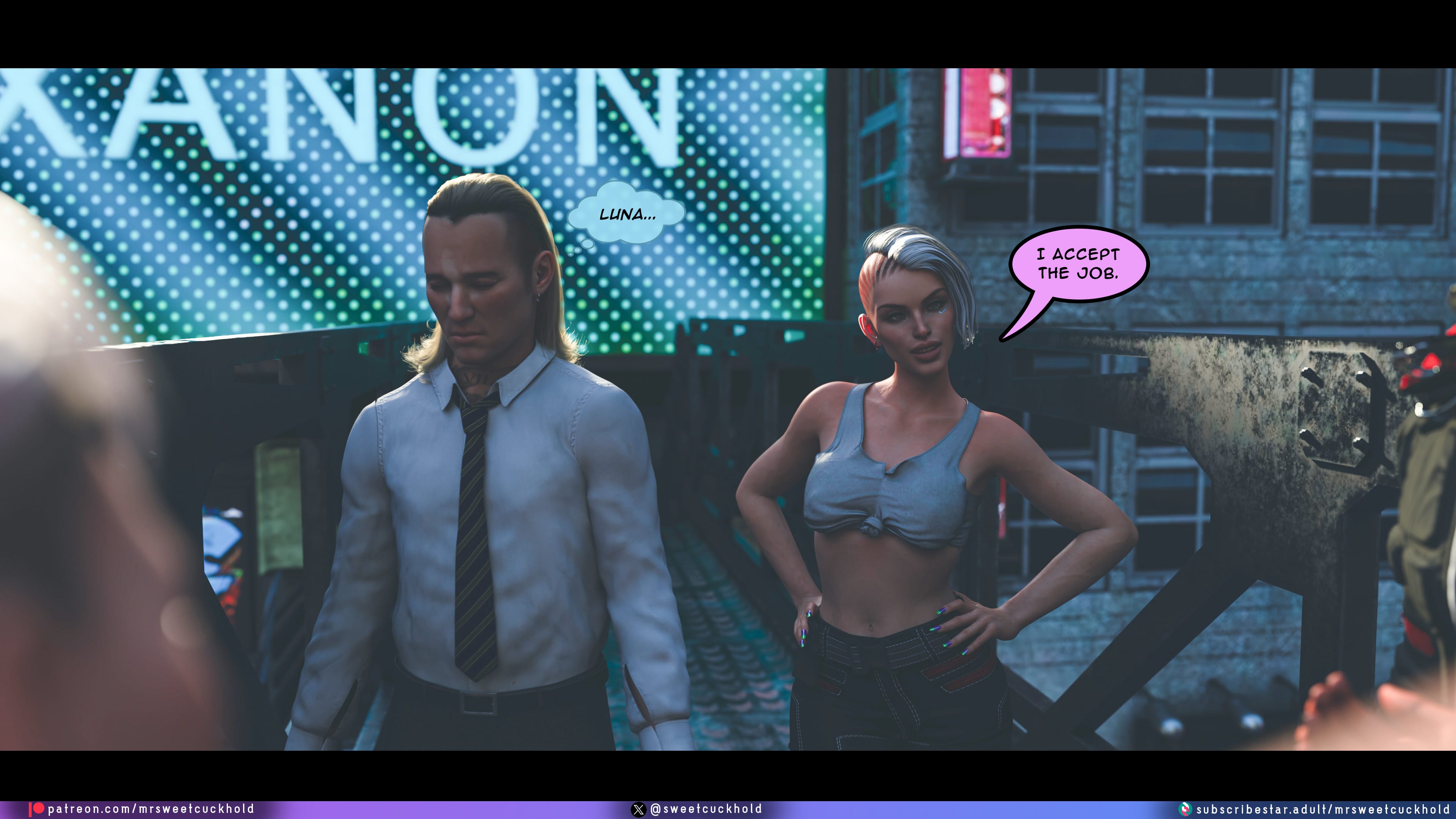 Street Corruption (Cyberpunk 2077) [Mr.SweetCuckhold] 2 . Street Corruption - Chapter 2 (Cyberpunk 2077) [Mr.SweetCuckhold] – page 53