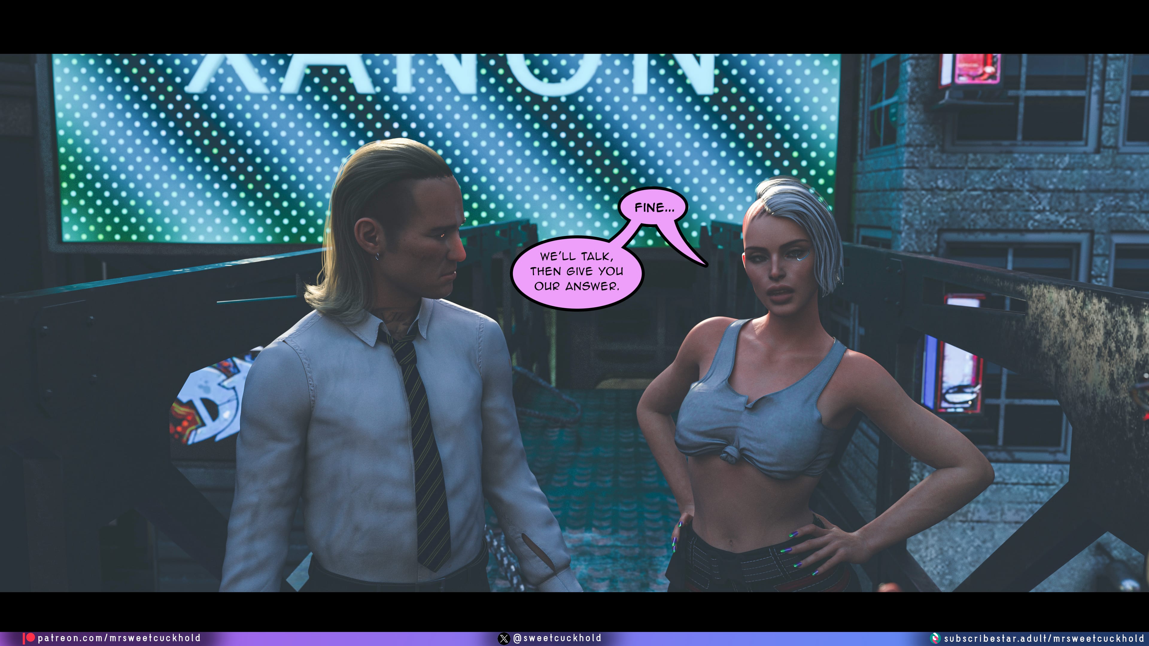 Street Corruption (Cyberpunk 2077) [Mr.SweetCuckhold] 2 . Street Corruption - Chapter 2 (Cyberpunk 2077) [Mr.SweetCuckhold] – page 56