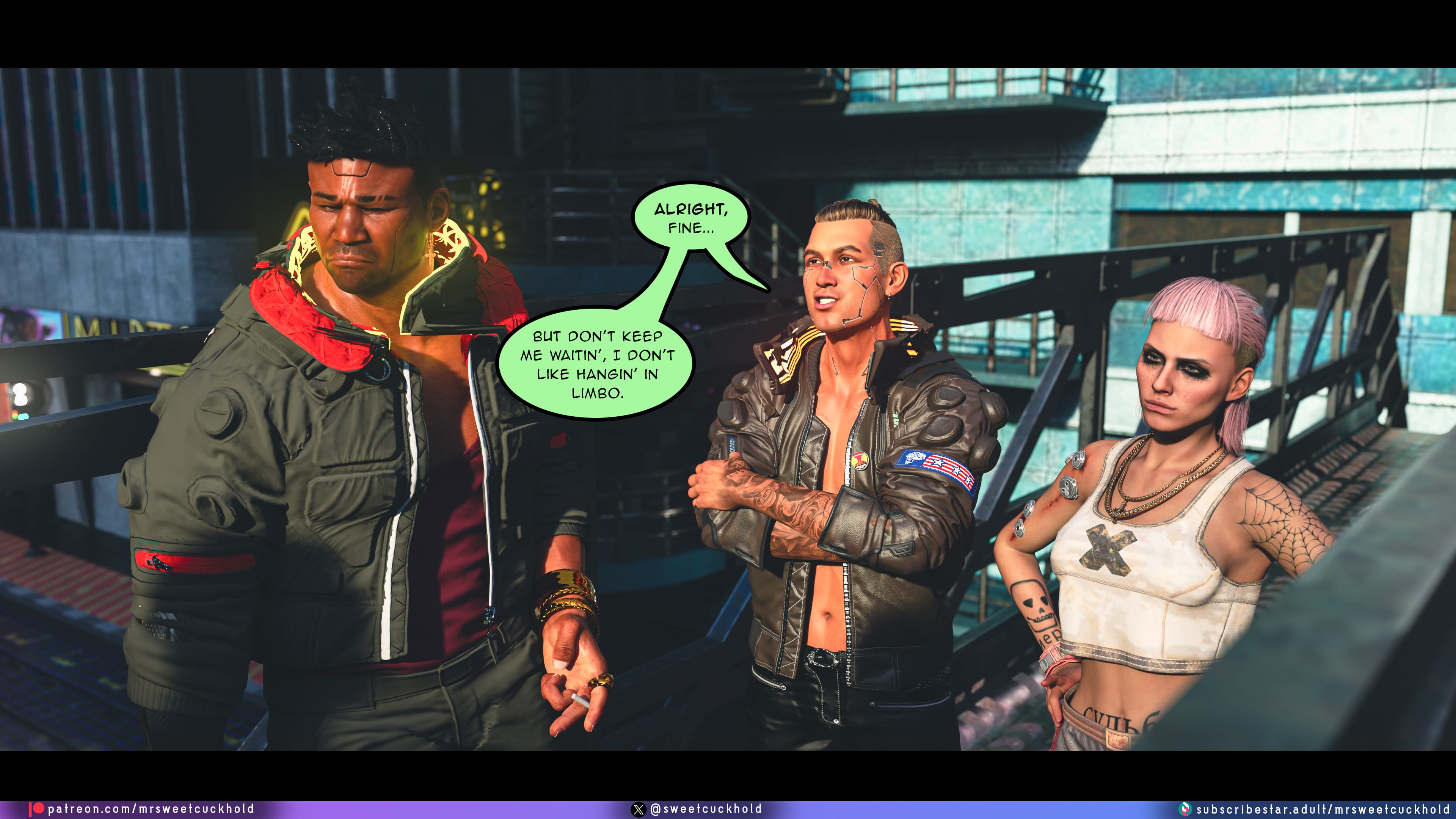 Street Corruption (Cyberpunk 2077) [Mr.SweetCuckhold] 2 . Street Corruption - Chapter 2 (Cyberpunk 2077) [Mr.SweetCuckhold] – page 58