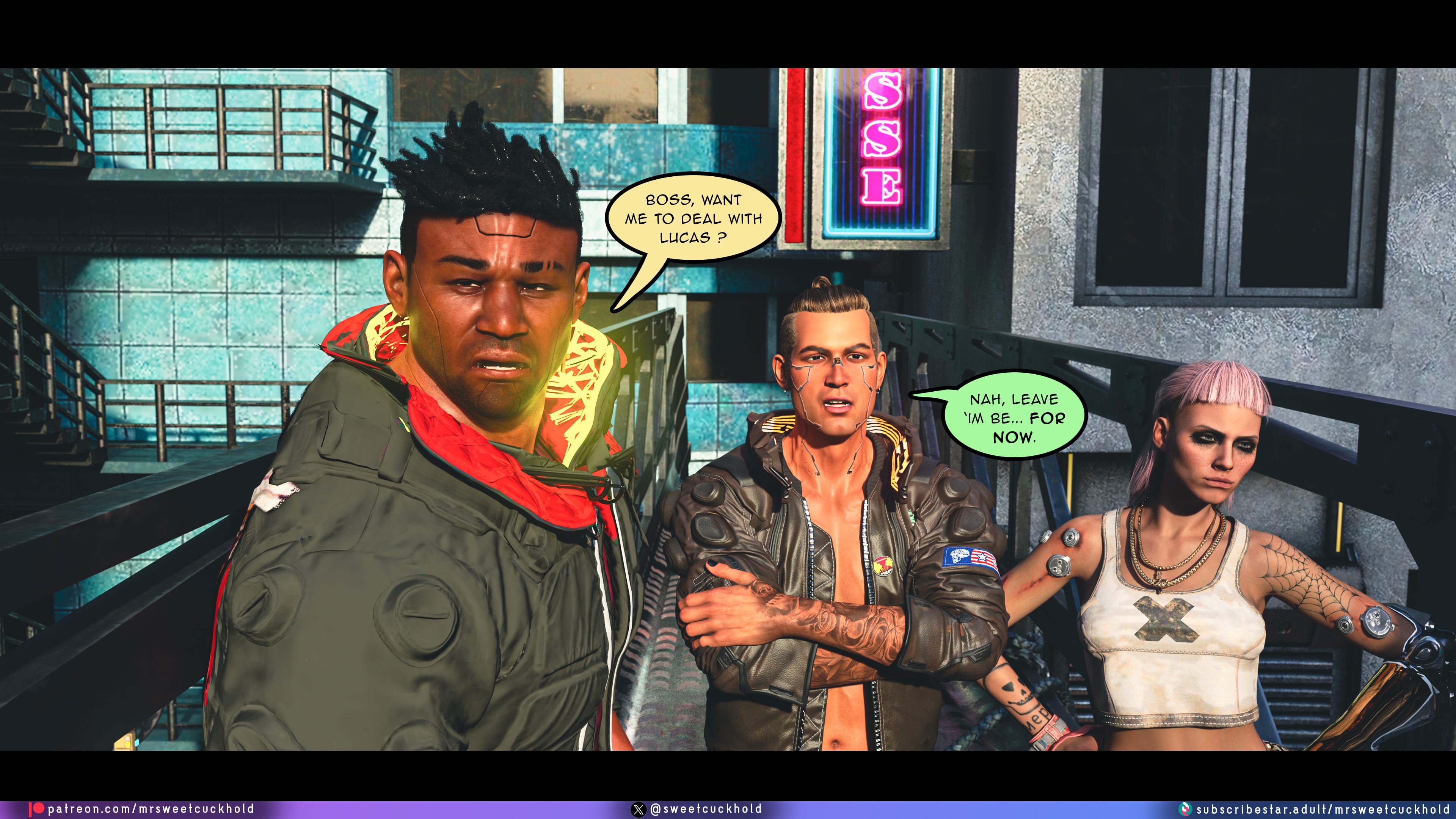 Street Corruption (Cyberpunk 2077) [Mr.SweetCuckhold] 2 . Street Corruption - Chapter 2 (Cyberpunk 2077) [Mr.SweetCuckhold] – page 61