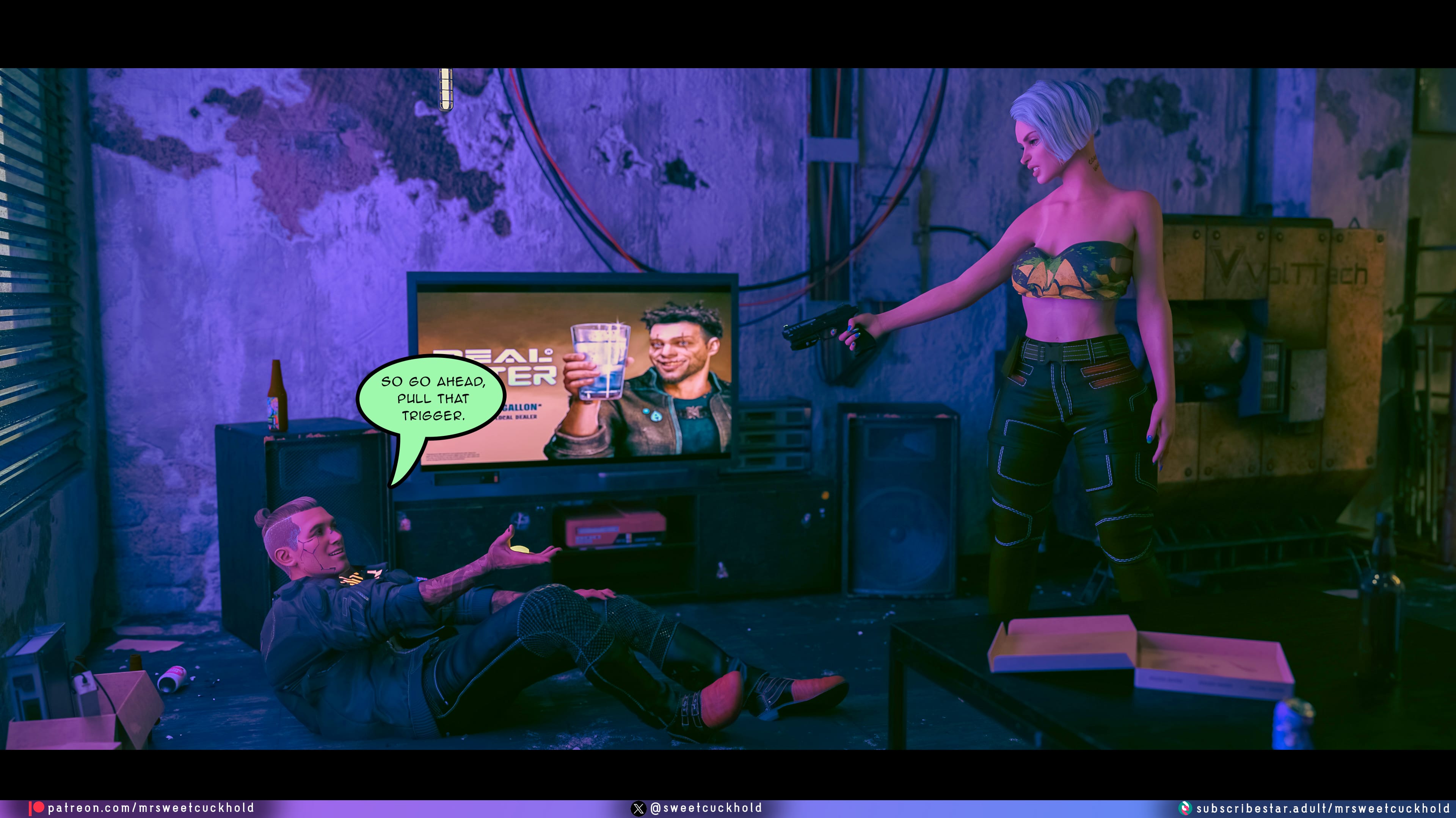 Street Corruption (Cyberpunk 2077) [Mr.SweetCuckhold] 4 . Street Corruption - Chapter 4 (Cyberpunk 2077) [Mr.SweetCuckhold] – page 12