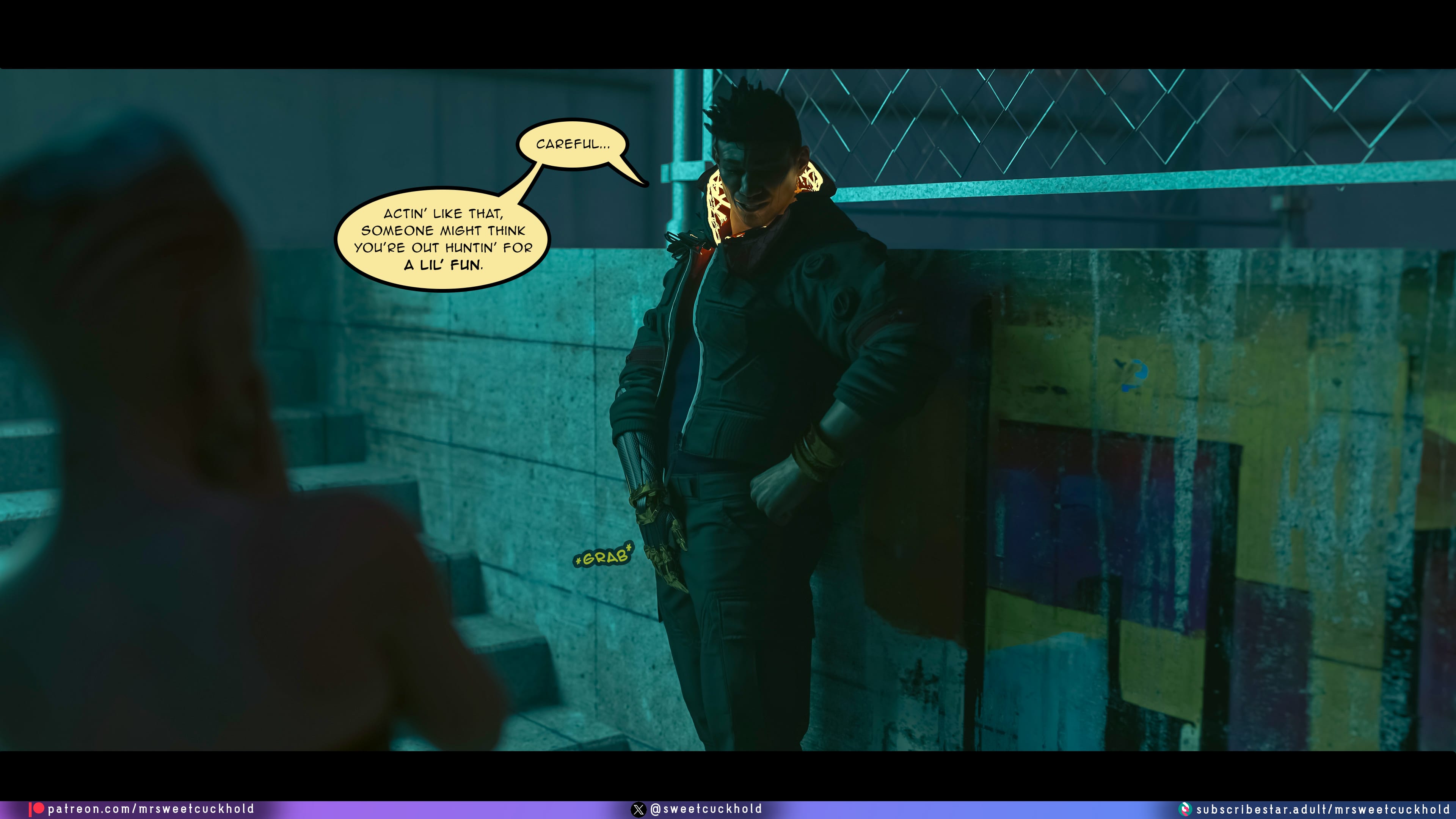 Street Corruption (Cyberpunk 2077) [Mr.SweetCuckhold] 4 . Street Corruption - Chapter 4 (Cyberpunk 2077) [Mr.SweetCuckhold] – page 35