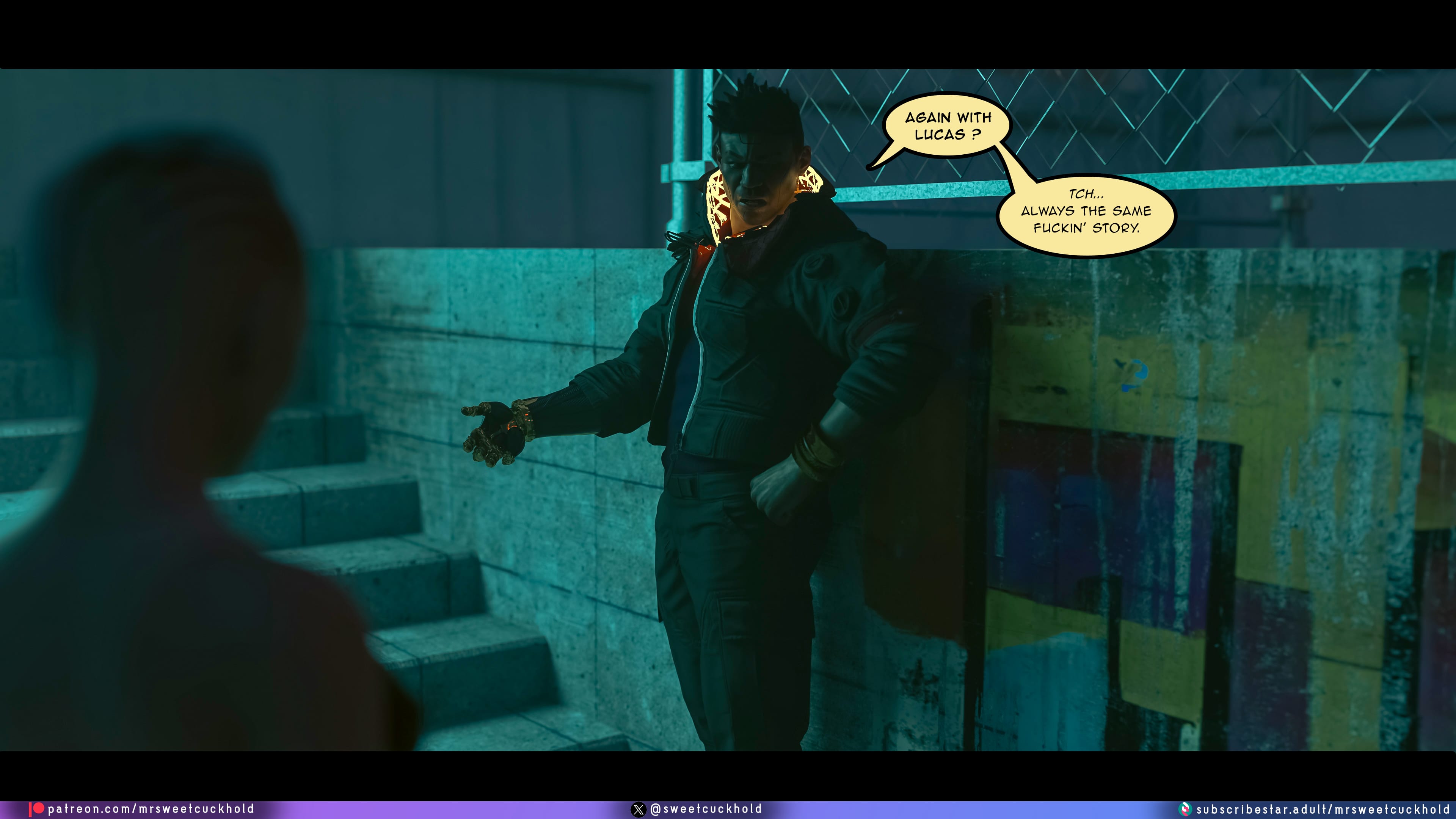 Street Corruption (Cyberpunk 2077) [Mr.SweetCuckhold] 4 . Street Corruption - Chapter 4 (Cyberpunk 2077) [Mr.SweetCuckhold] – page 37