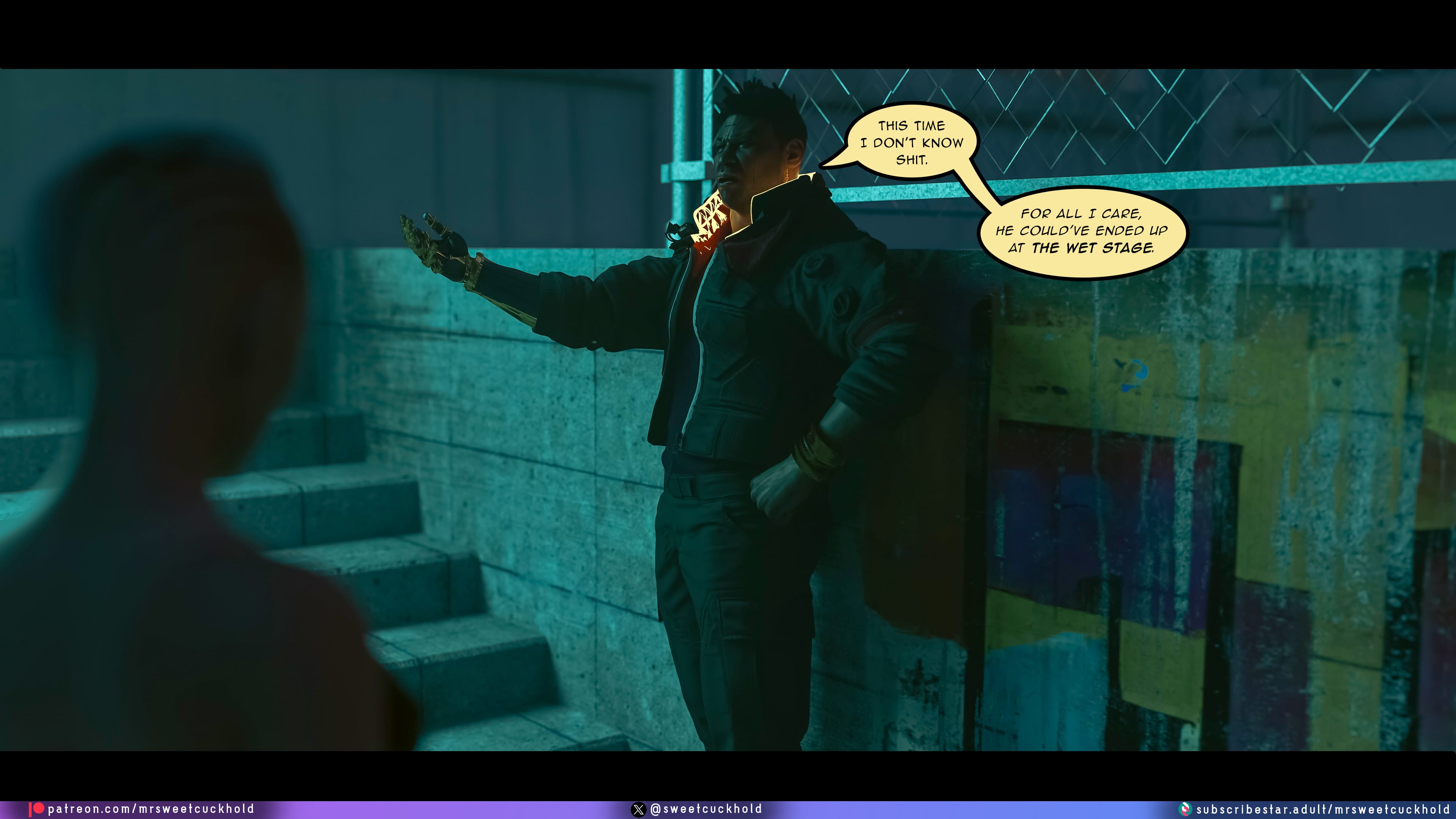 Street Corruption (Cyberpunk 2077) [Mr.SweetCuckhold] 4 . Street Corruption - Chapter 4 (Cyberpunk 2077) [Mr.SweetCuckhold] – page 38